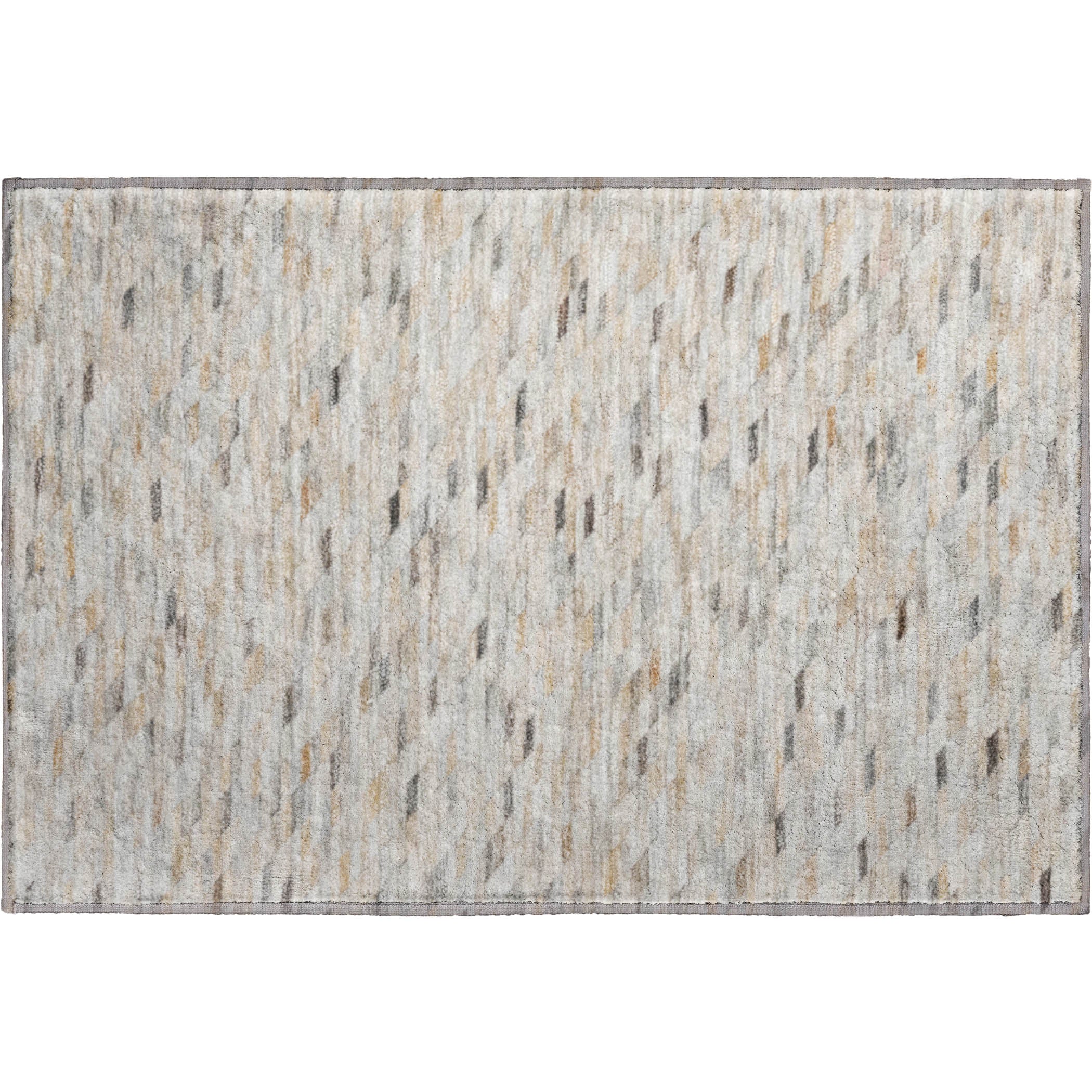 Bangkok Machine Washable Transitional Linen Ivory Rug 1'8" x 2'6" #shape_Rectangle