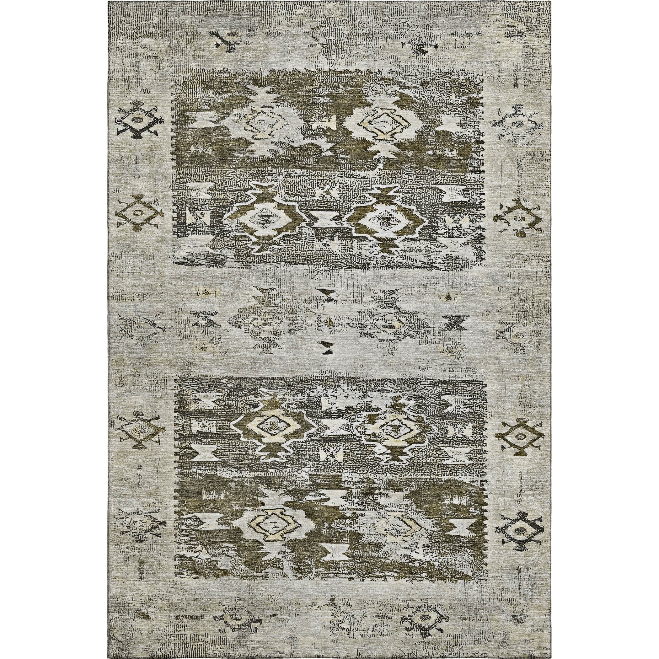 Kotor Machine Washable Transitional Brown Rug 2'6" x 3'10" #shape_Rectangle