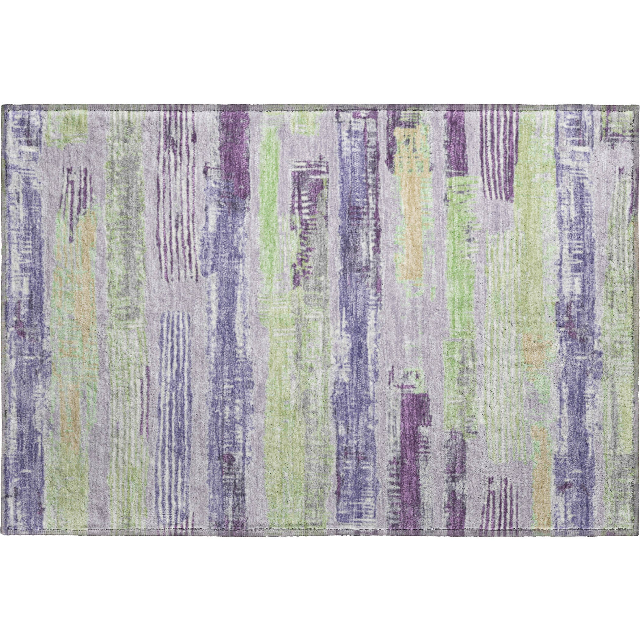 Chiang Mai Machine Washable Transitional Lavender Purple Rug 1'8" x 2'6" #shape_Rectangle