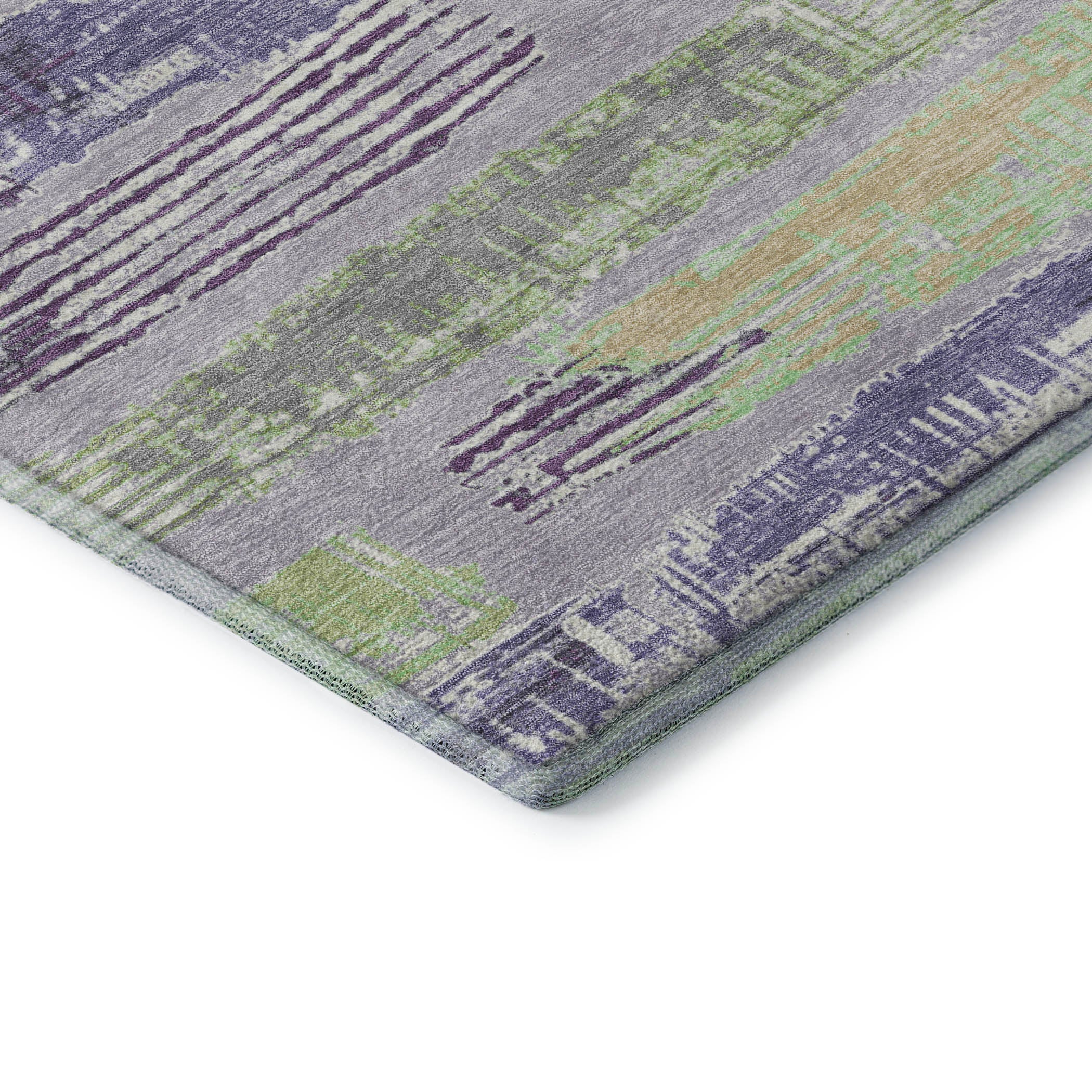 Chiang Mai Machine Washable Transitional Lavender Purple Rug 1'8" x 2'6" #shape_Rectangle