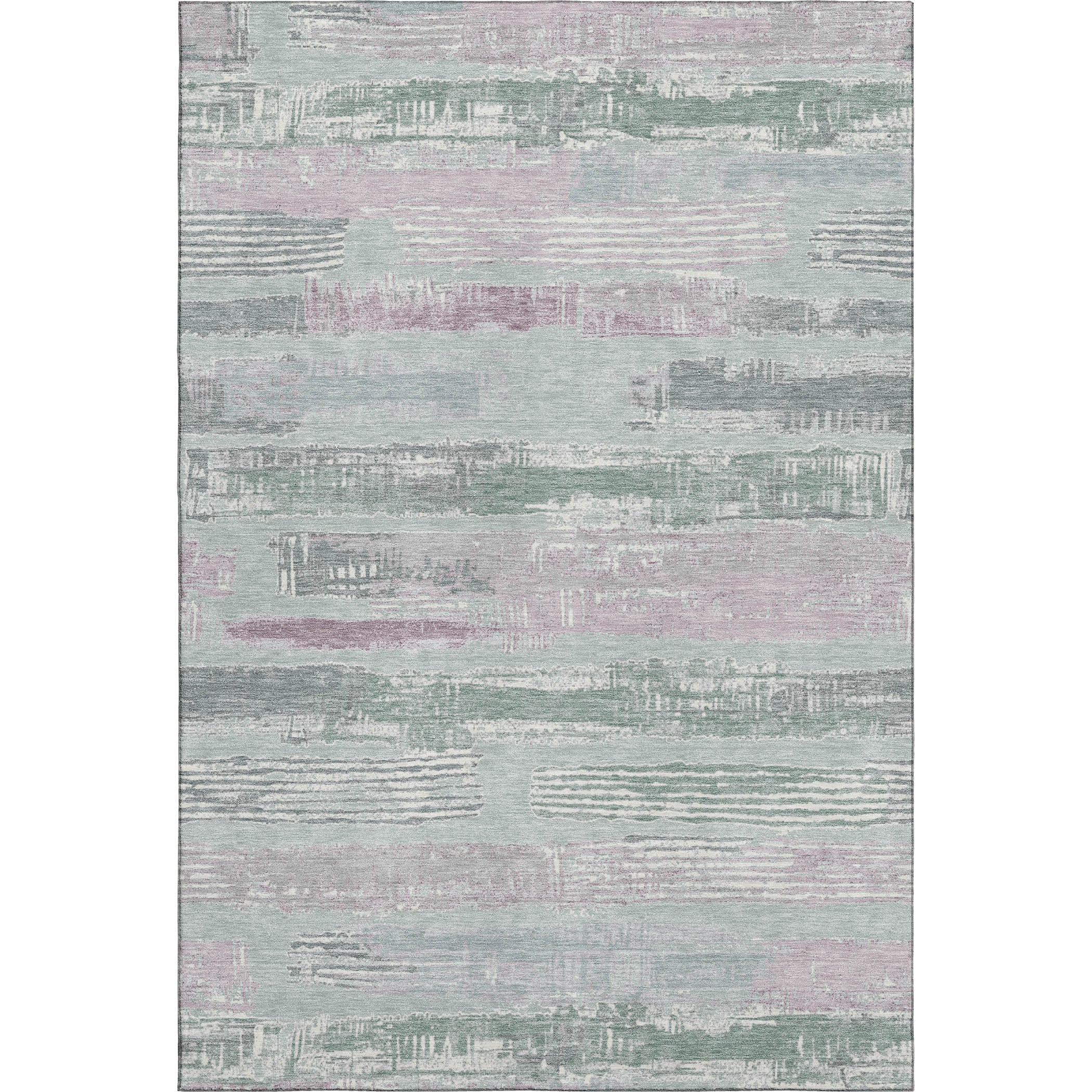 Chiang Mai Machine Washable Transitional Seafoam Blue Rug 2'6" x 3'10" #shape_Rectangle