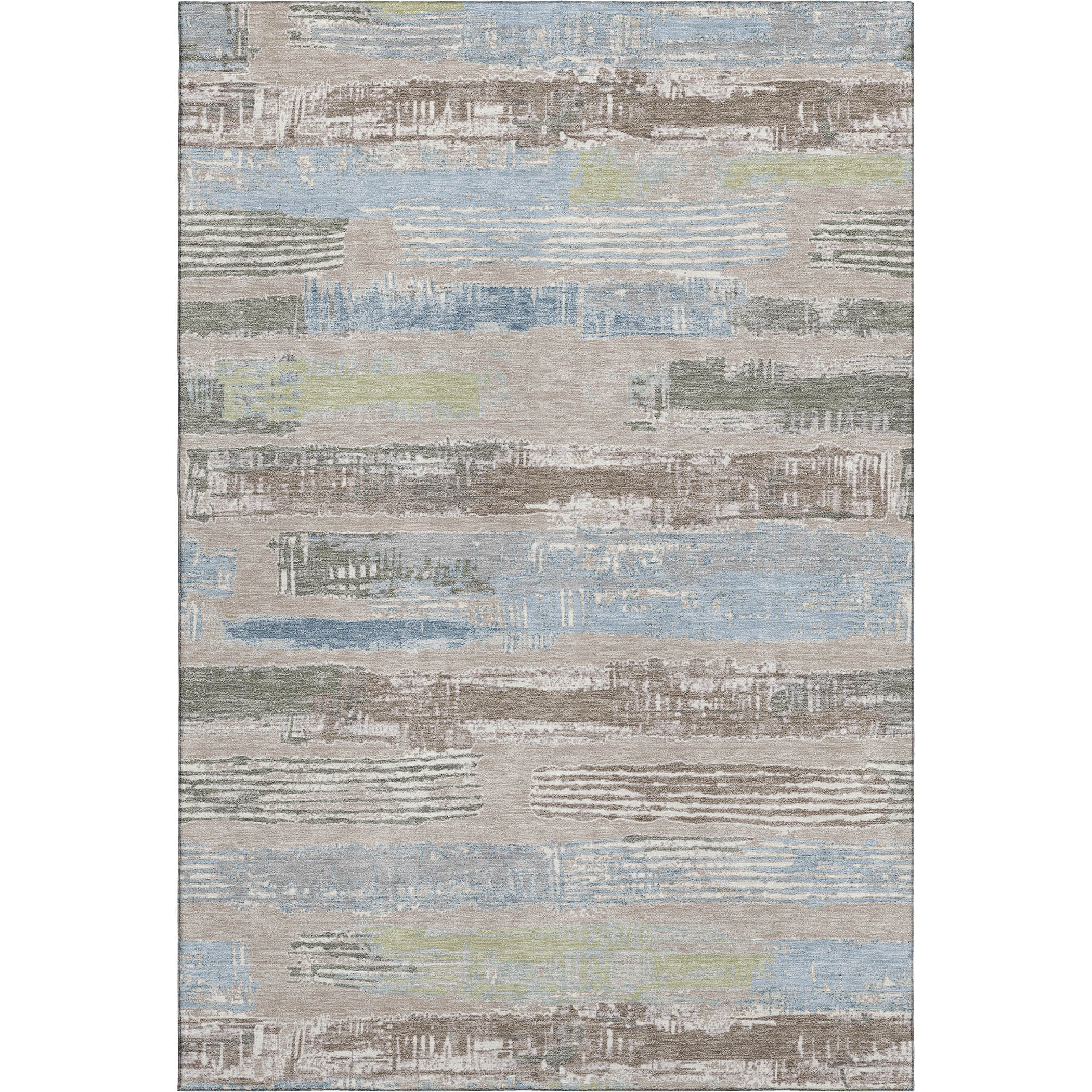 Chiang Mai Machine Washable Transitional Taupe Brown Rug 2'6" x 3'10" #shape_Rectangle