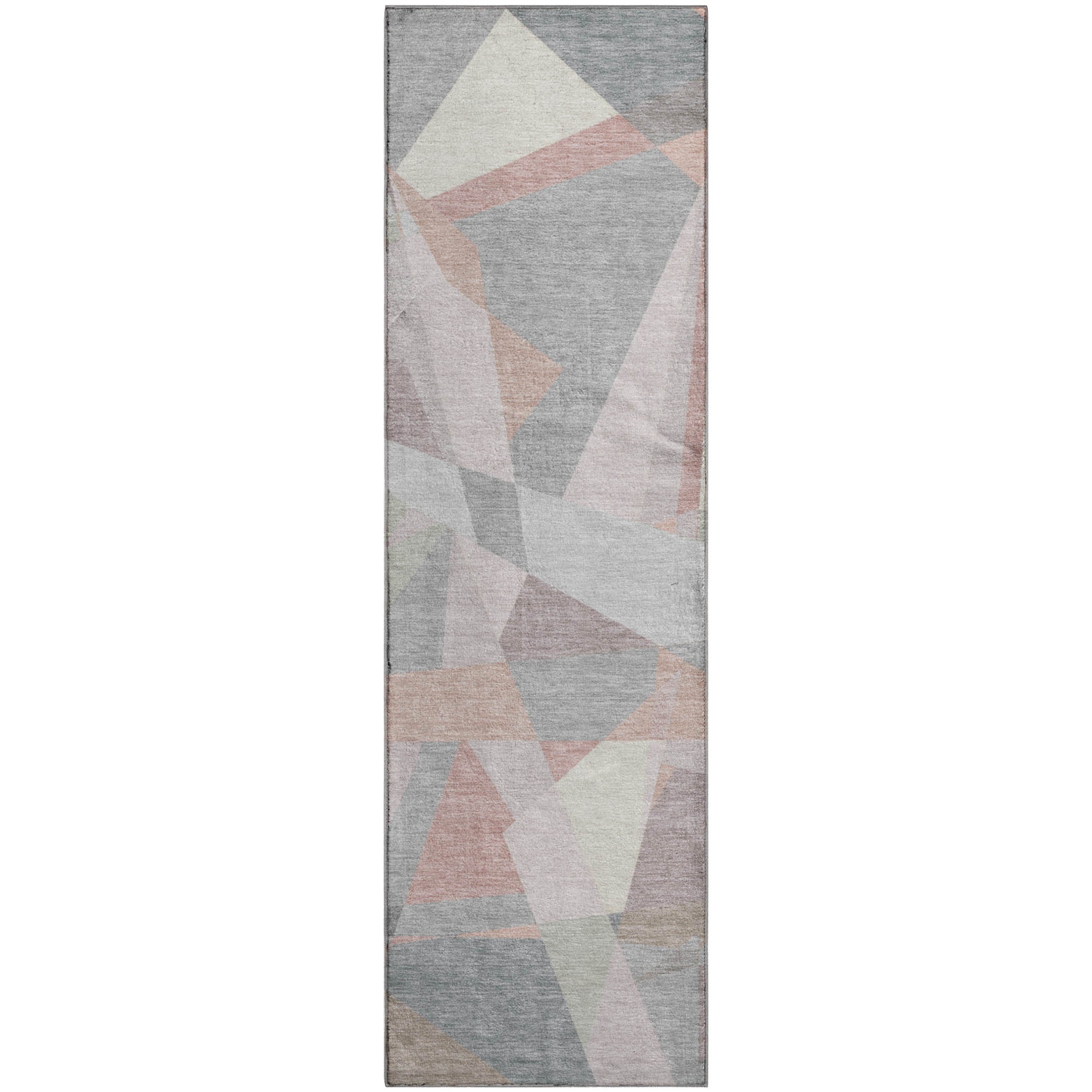 Oslo Machine Washable Transitional Blush Pink Rug 2'3" x 7'6" #shape_Runner