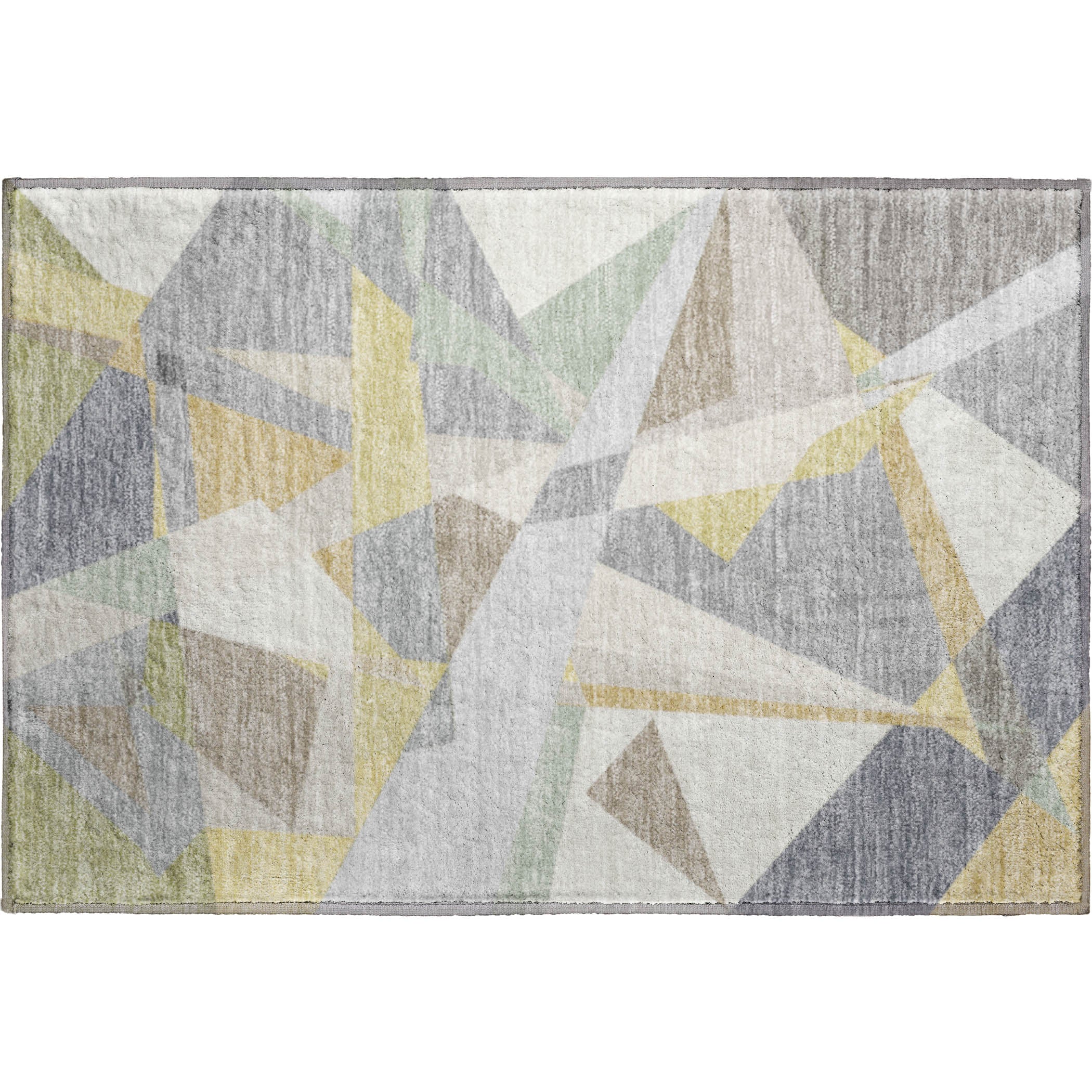 Oslo Machine Washable Transitional Pewter Gray Rug 1'8" x 2'6" #shape_Rectangle