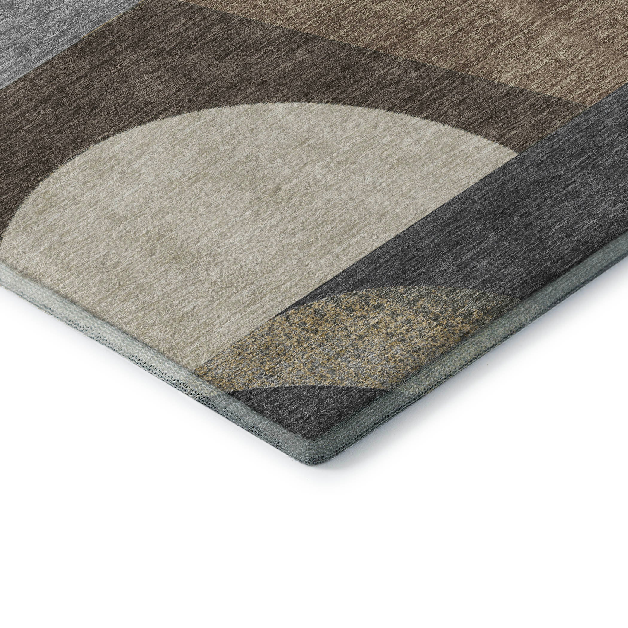 Zanzibar Machine Washable Transitional Brown Rug 1'8" x 2'6" #shape_Rectangle