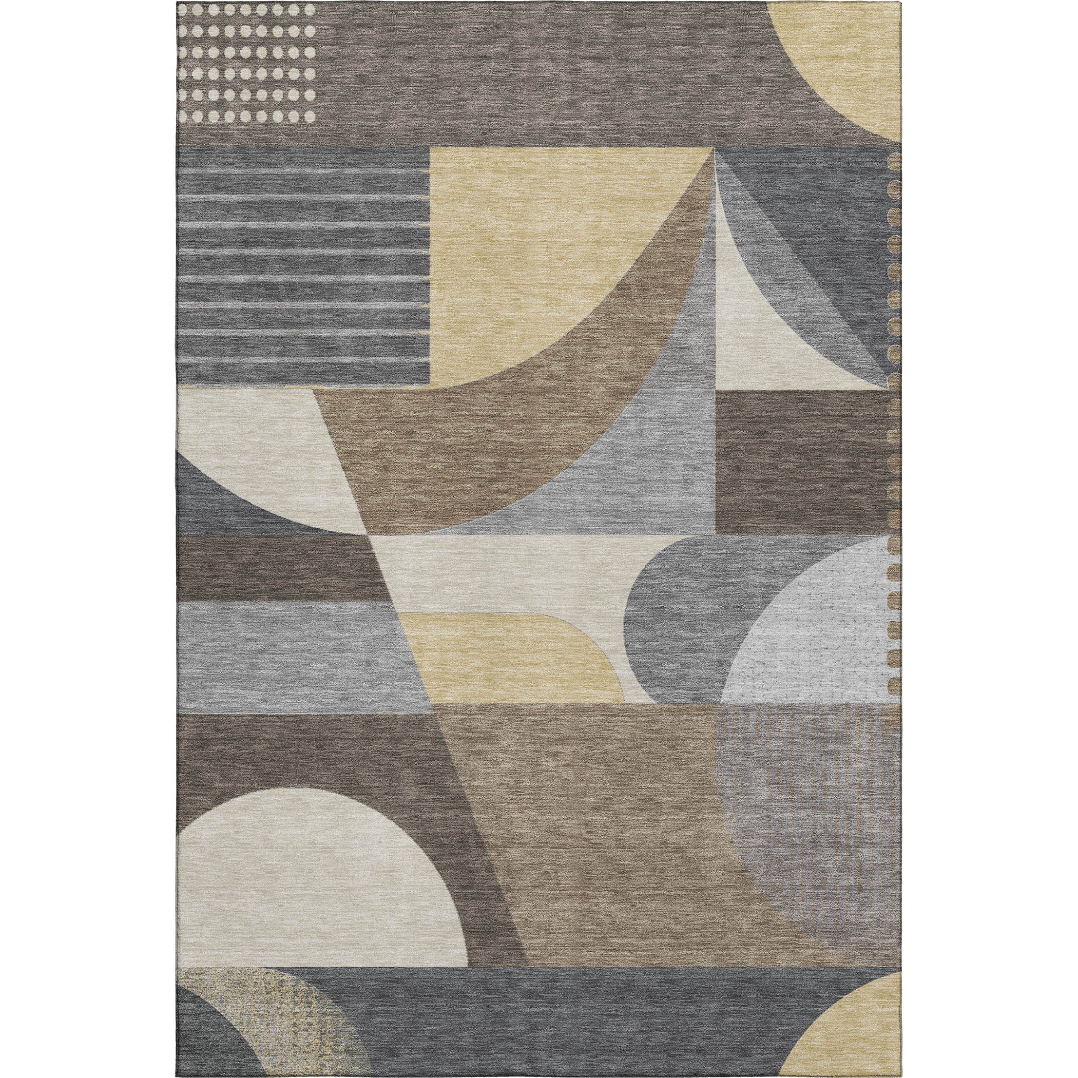 Zanzibar Machine Washable Transitional Brown Rug 2'6" x 3'10" #shape_Rectangle