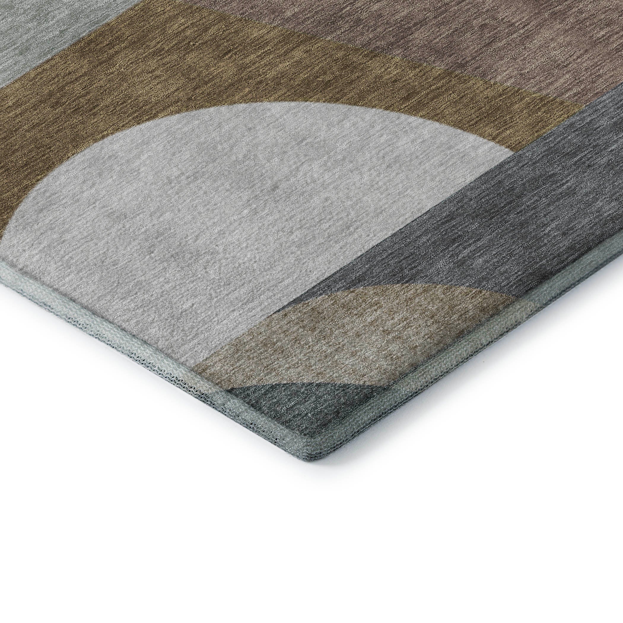 Zanzibar Machine Washable Transitional Mocha Brown Rug 1'8" x 2'6" #shape_Rectangle
