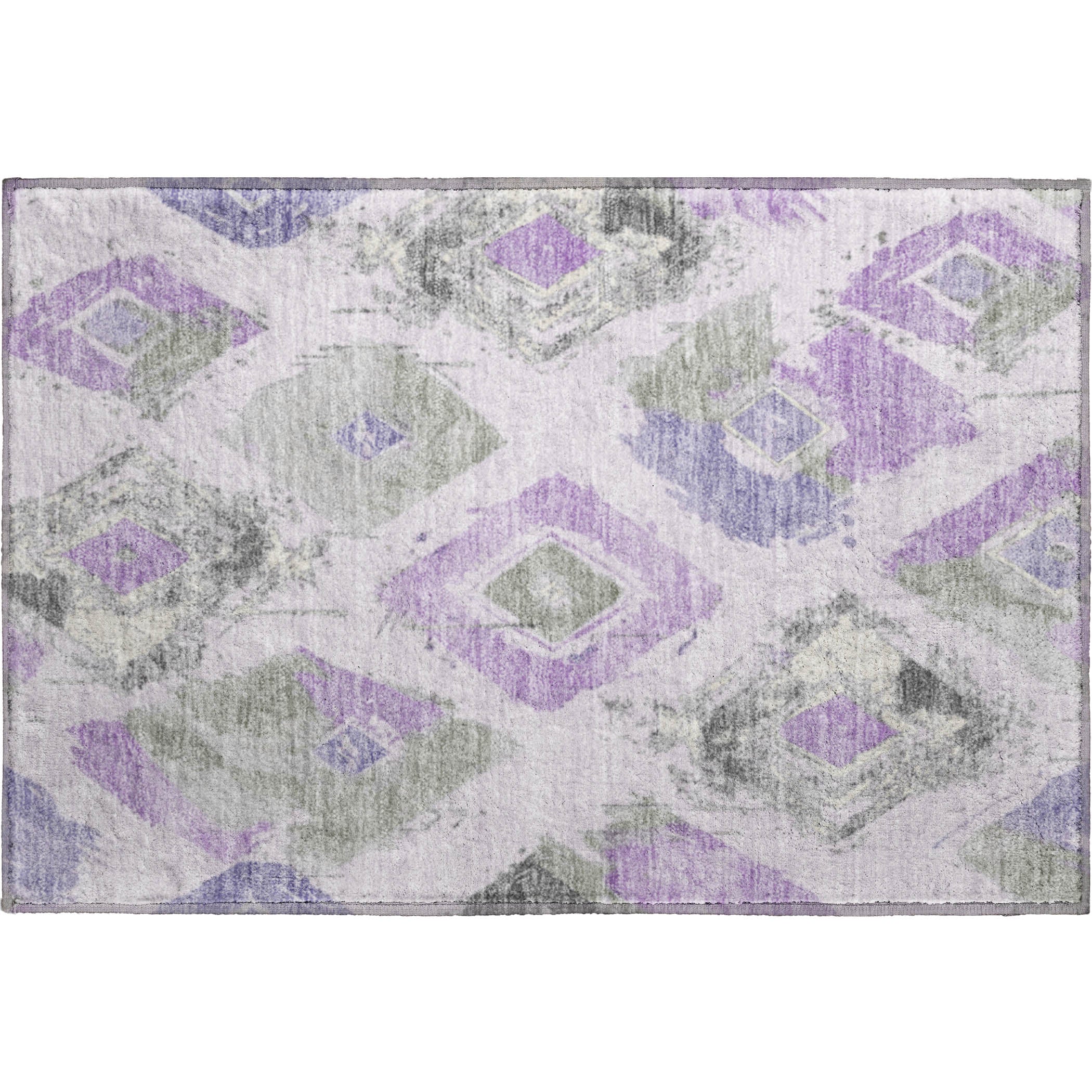 Montevideo Machine Washable Transitional Lavender Purple Rug 1'8" x 2'6" #shape_Rectangle