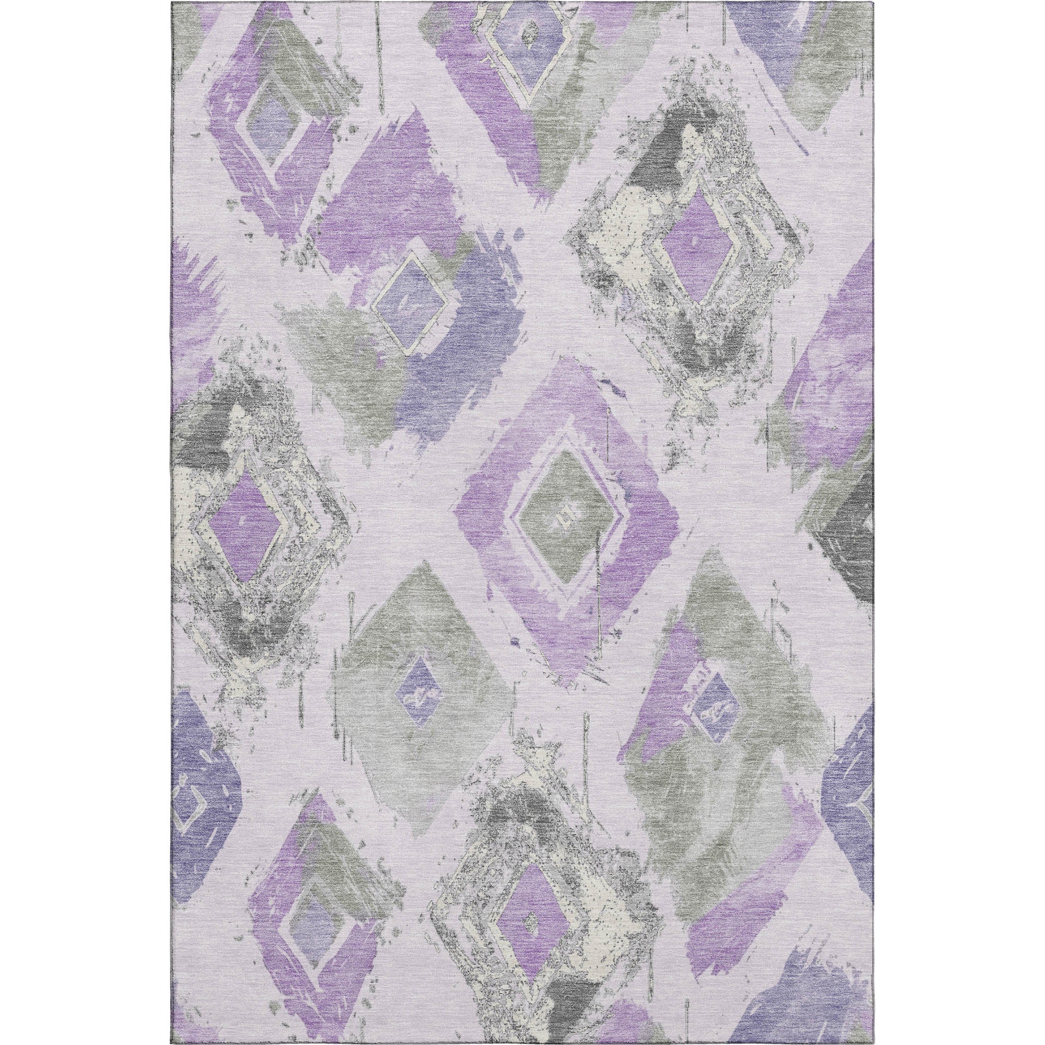 Montevideo Machine Washable Transitional Lavender Purple Rug 2'6" x 3'10" #shape_Rectangle