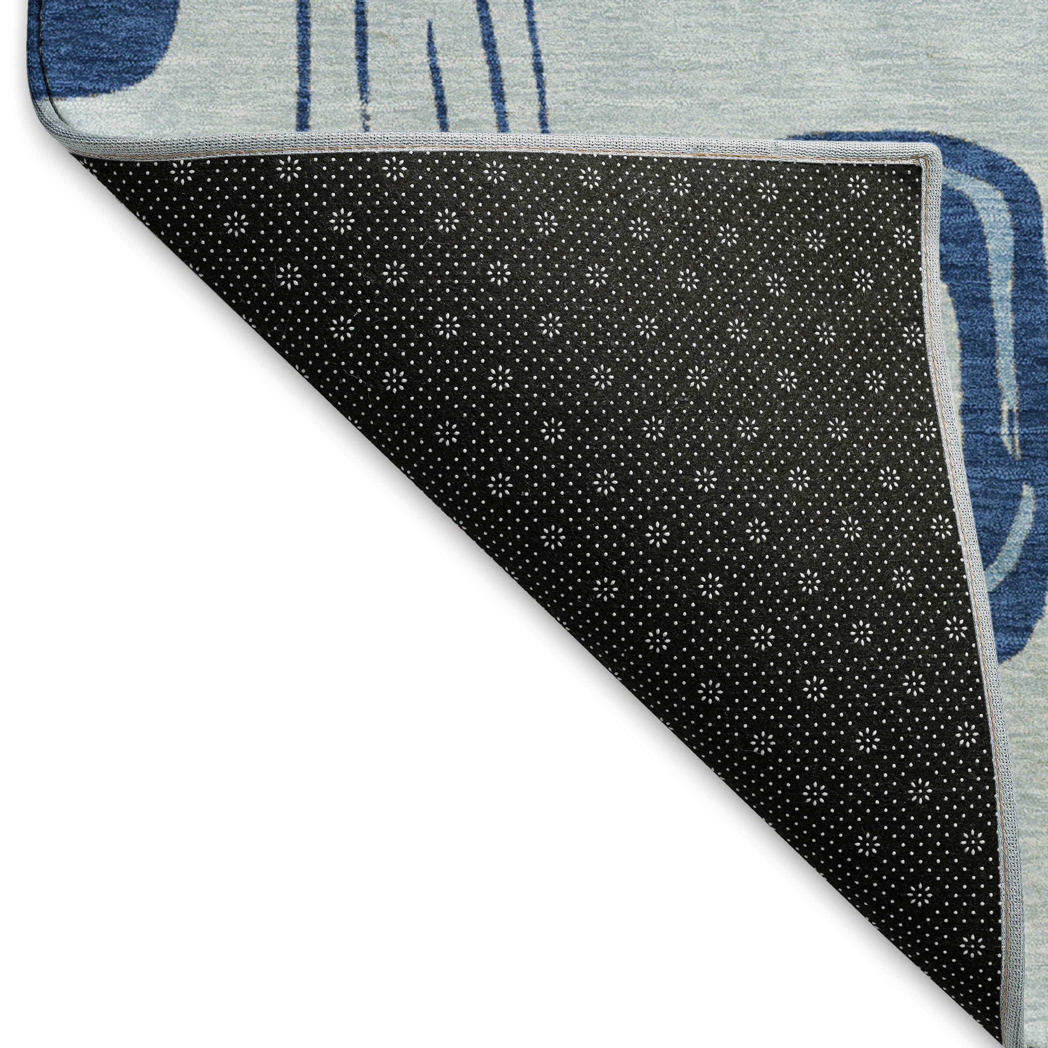 Dubrovnik Machine Washable Transitional Blue Rug 1'8" x 2'6" #shape_Rectangle