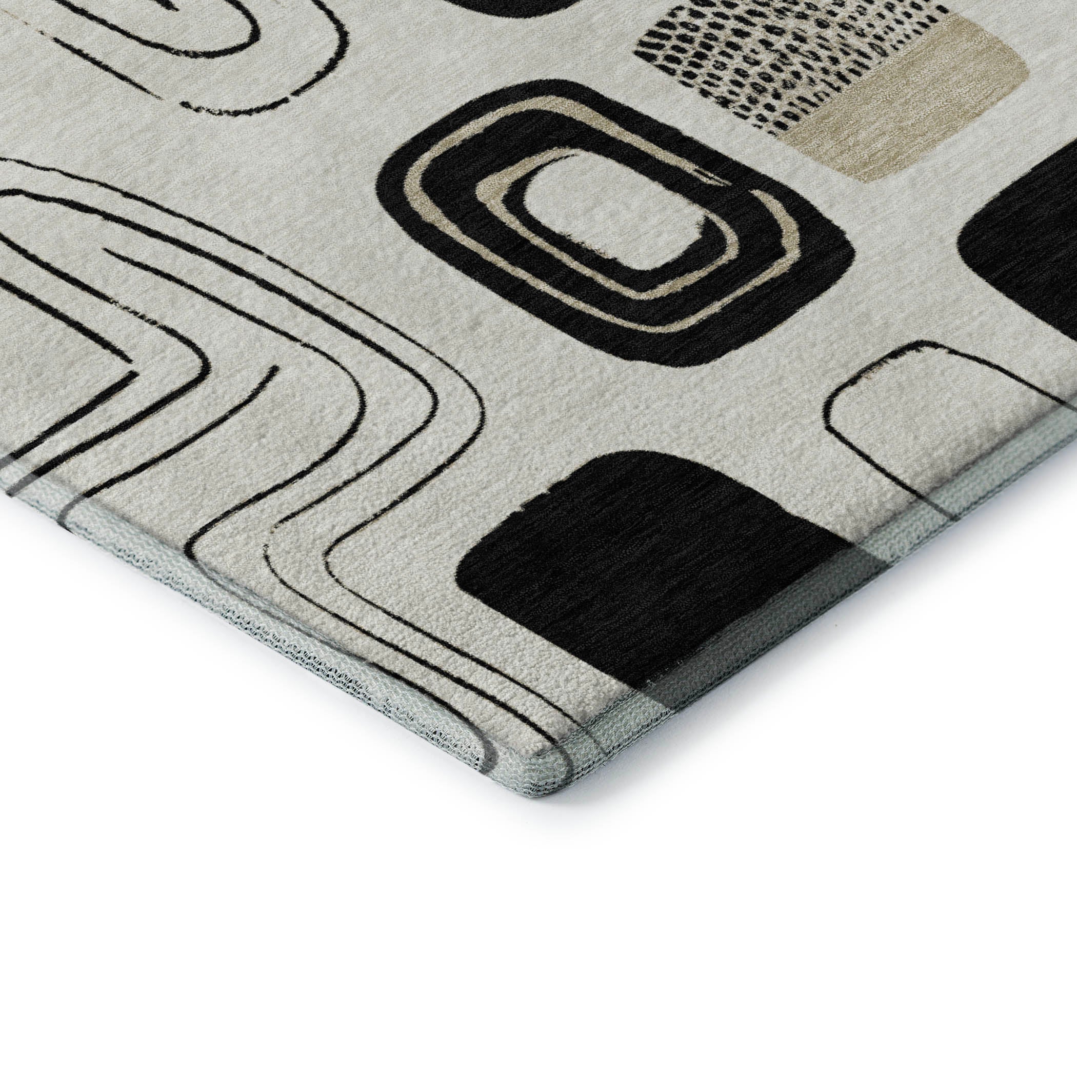 Dubrovnik Machine Washable Transitional Ivory Rug 1'8" x 2'6" #shape_Rectangle