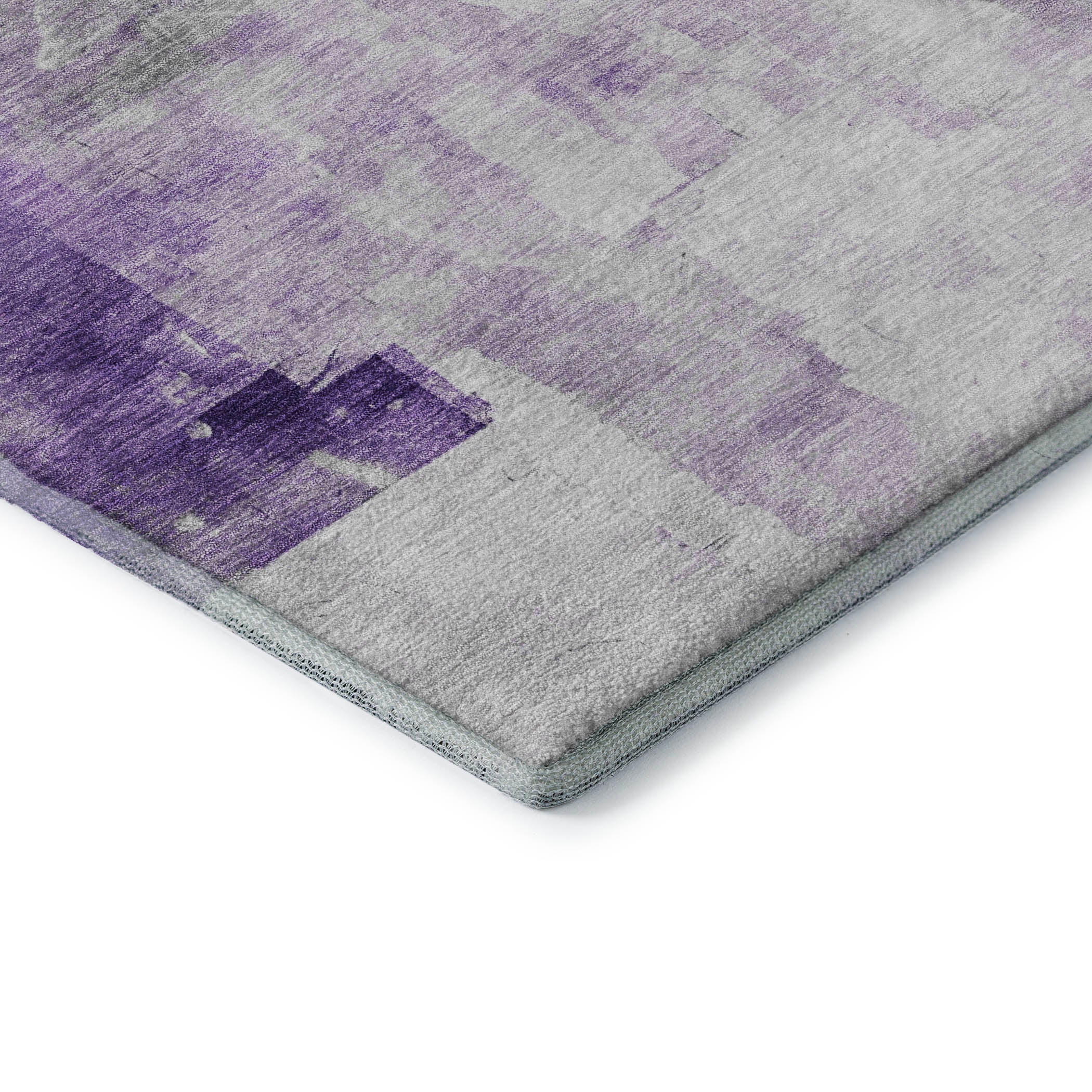 Antigua Machine Washable Transitional Lavender Purple Rug 1'8" x 2'6" #shape_Rectangle