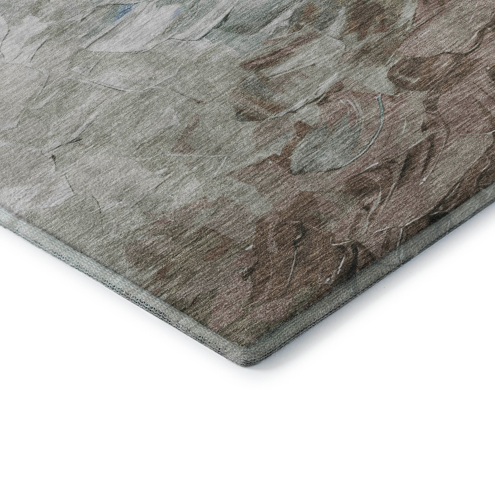 Lima Machine Washable Transitional Denim Blue Rug 1'8" x 2'6" #shape_Rectangle