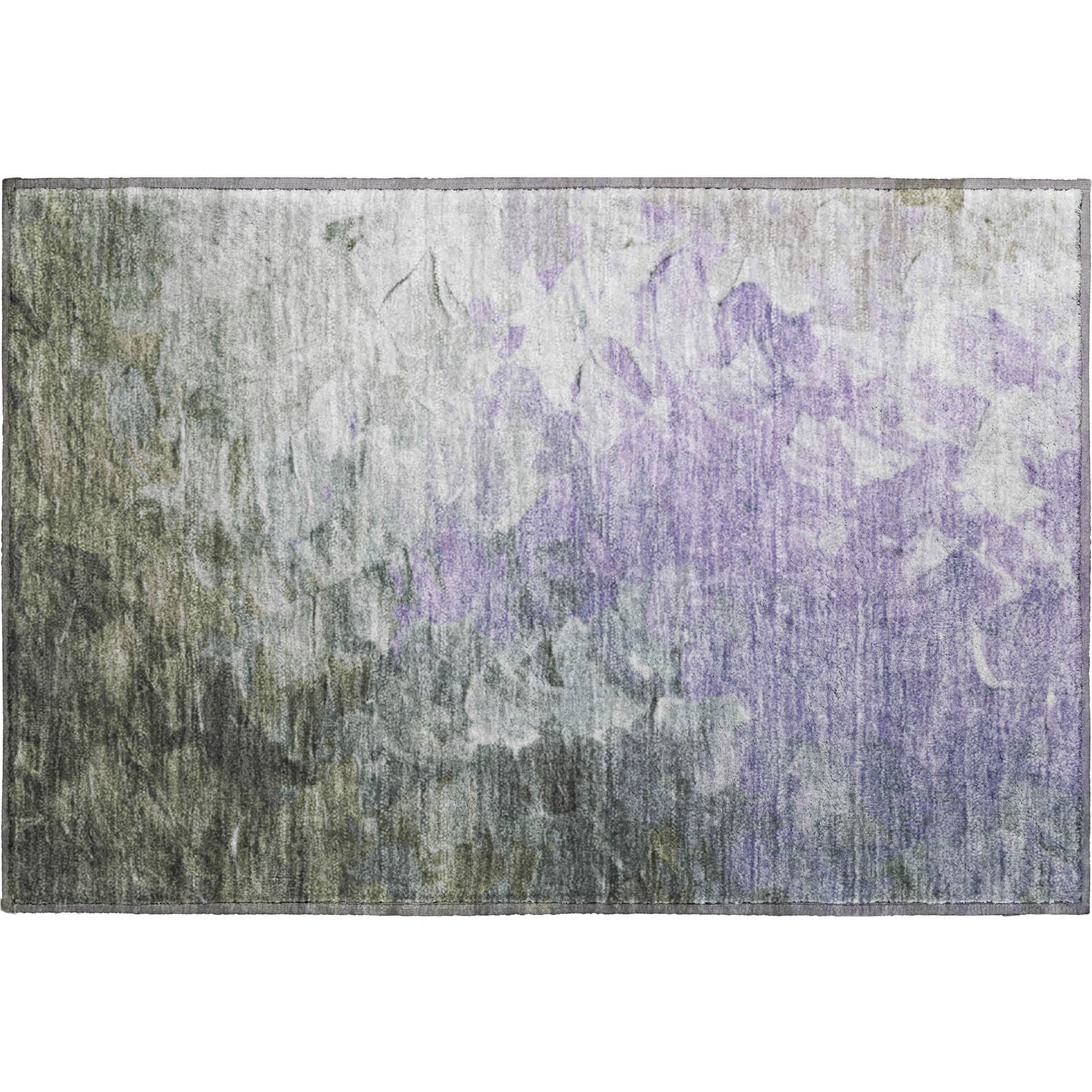 Lima Machine Washable Transitional Lavender Purple Rug 1'8" x 2'6" #shape_Rectangle