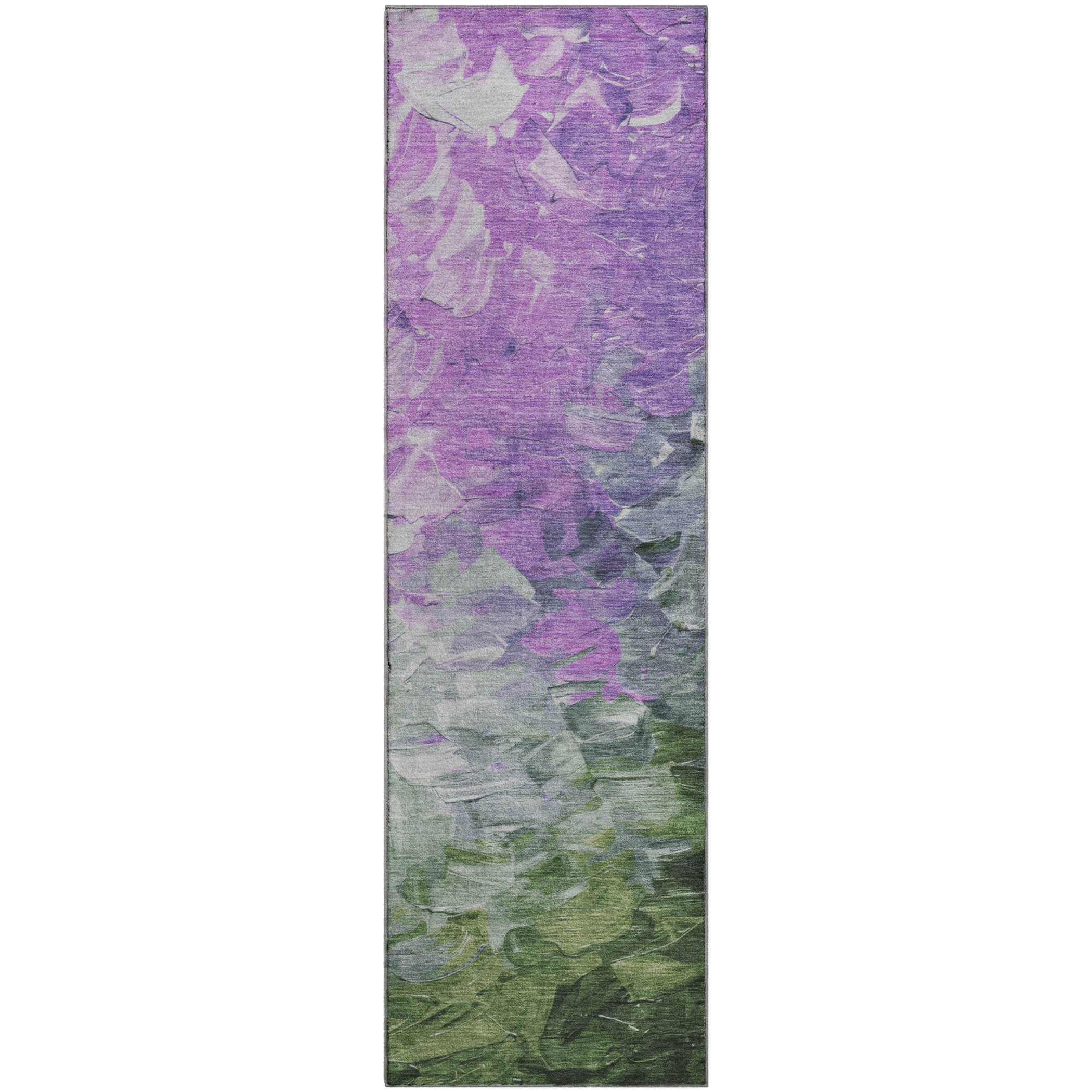 Lima Machine Washable Transitional Purple Rug 2'3" x 7'6" #shape_Runner