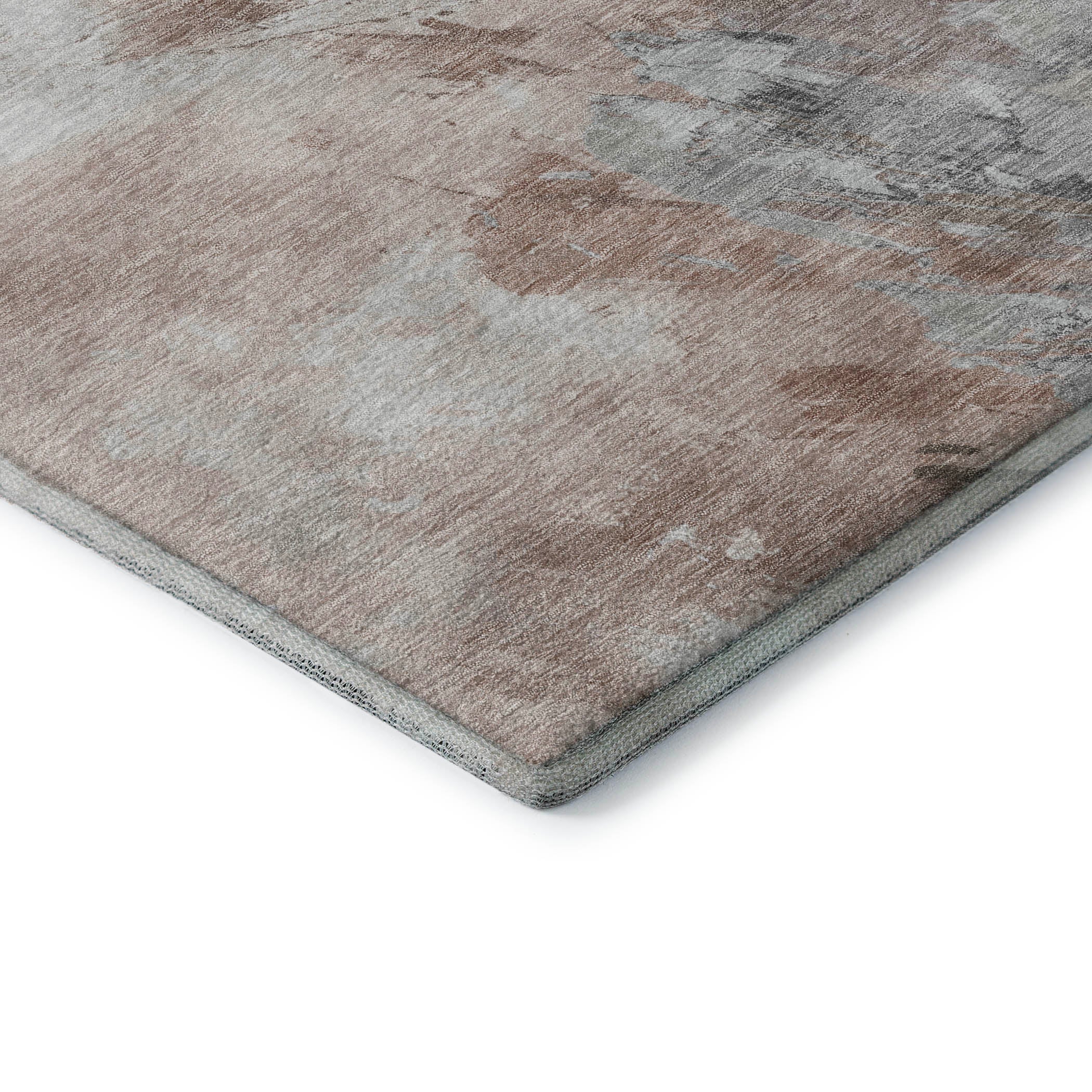 Athens Machine Washable Transitional Mocha Brown Rug 1'8" x 2'6" #shape_Rectangle