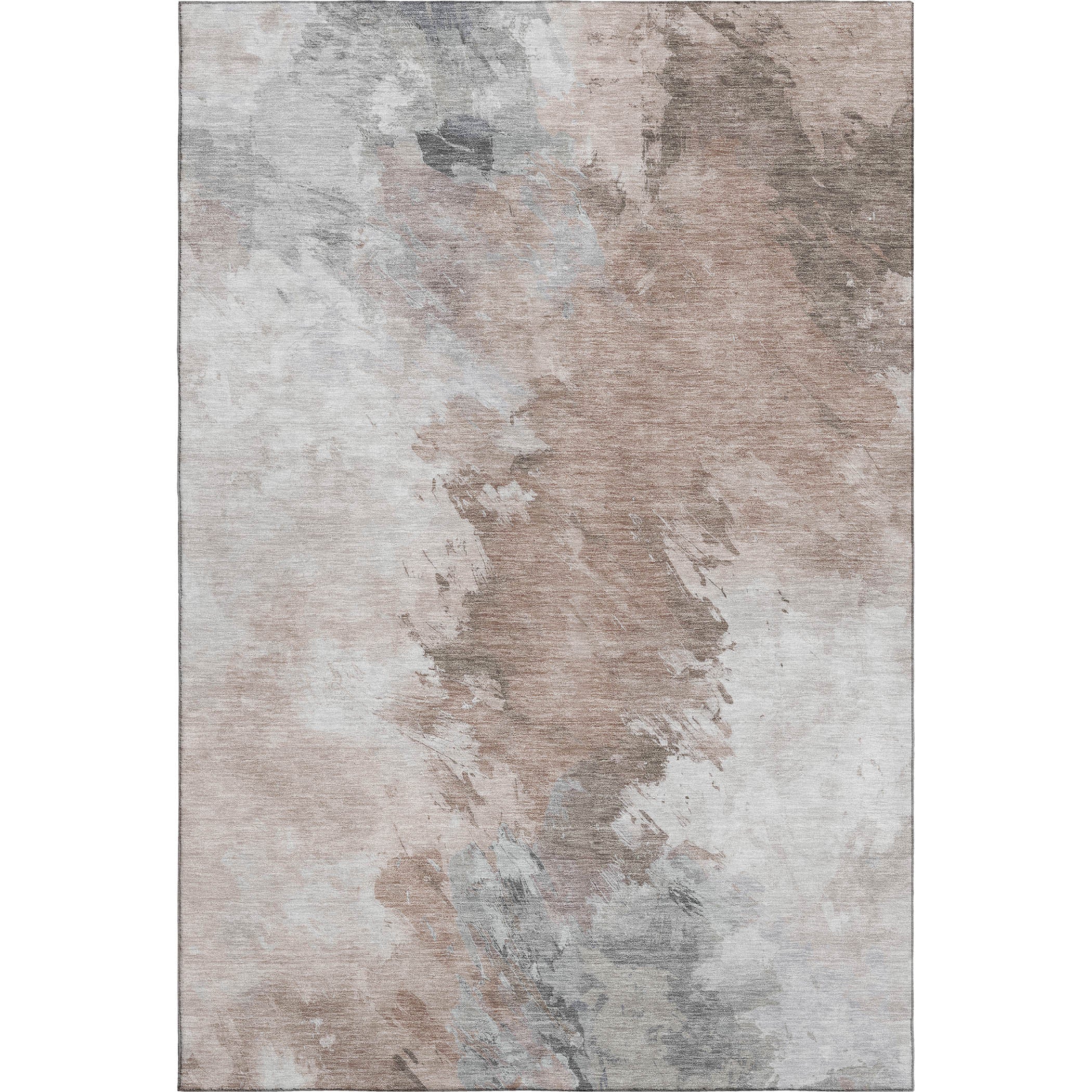 Athens Machine Washable Transitional Mocha Brown Rug 2'6" x 3'10" #shape_Rectangle
