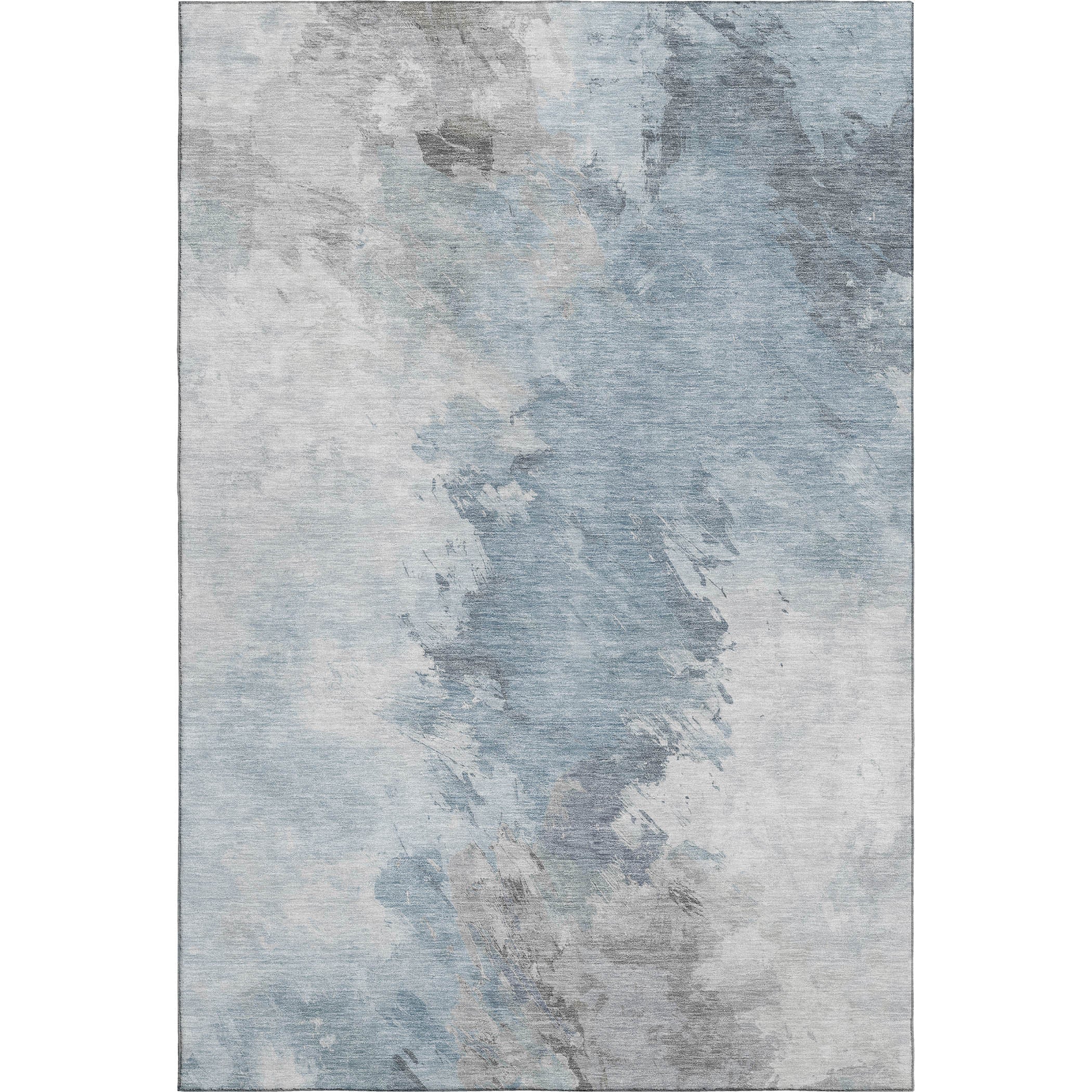 Athens Machine Washable Transitional Sky Blue Rug 2'6" x 3'10" #shape_Rectangle