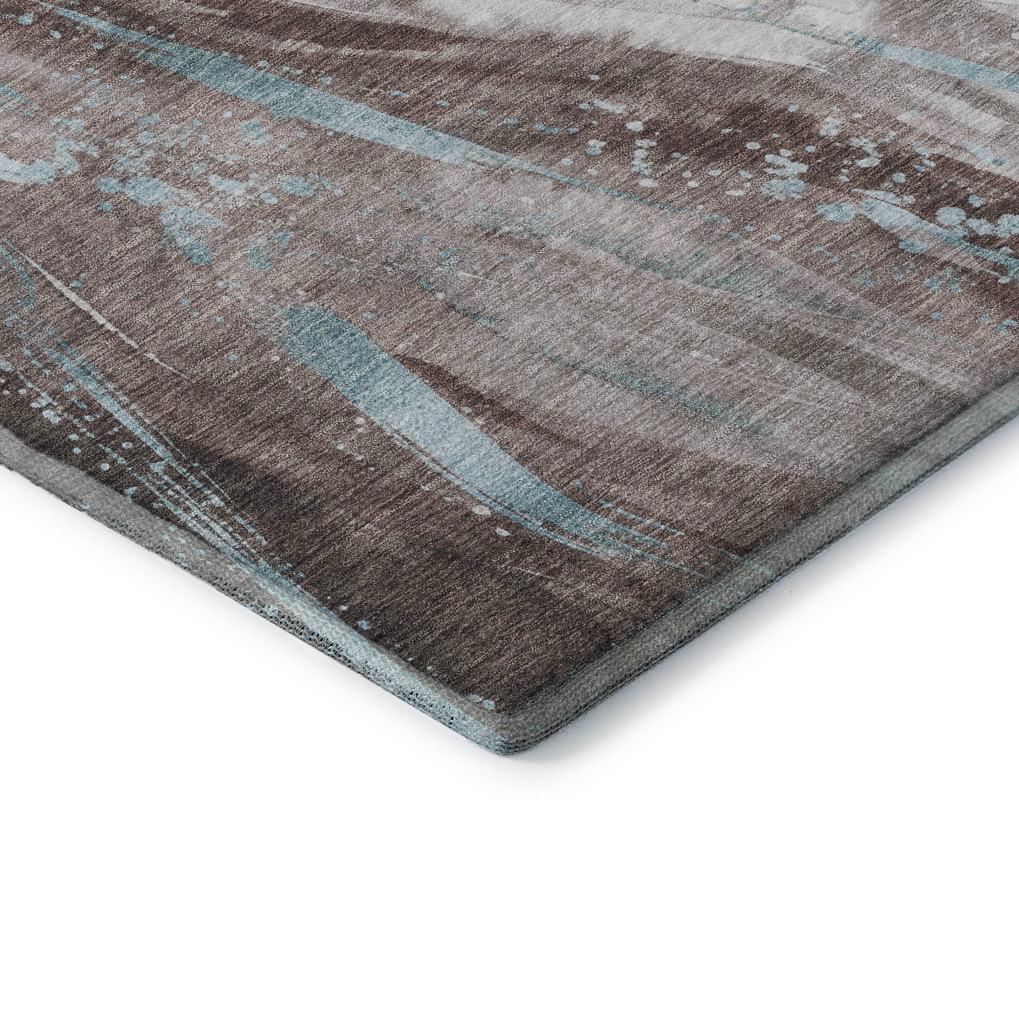 Colombo Machine Washable Transitional Taupe Brown Rug 1'8" x 2'6" #shape_Rectangle