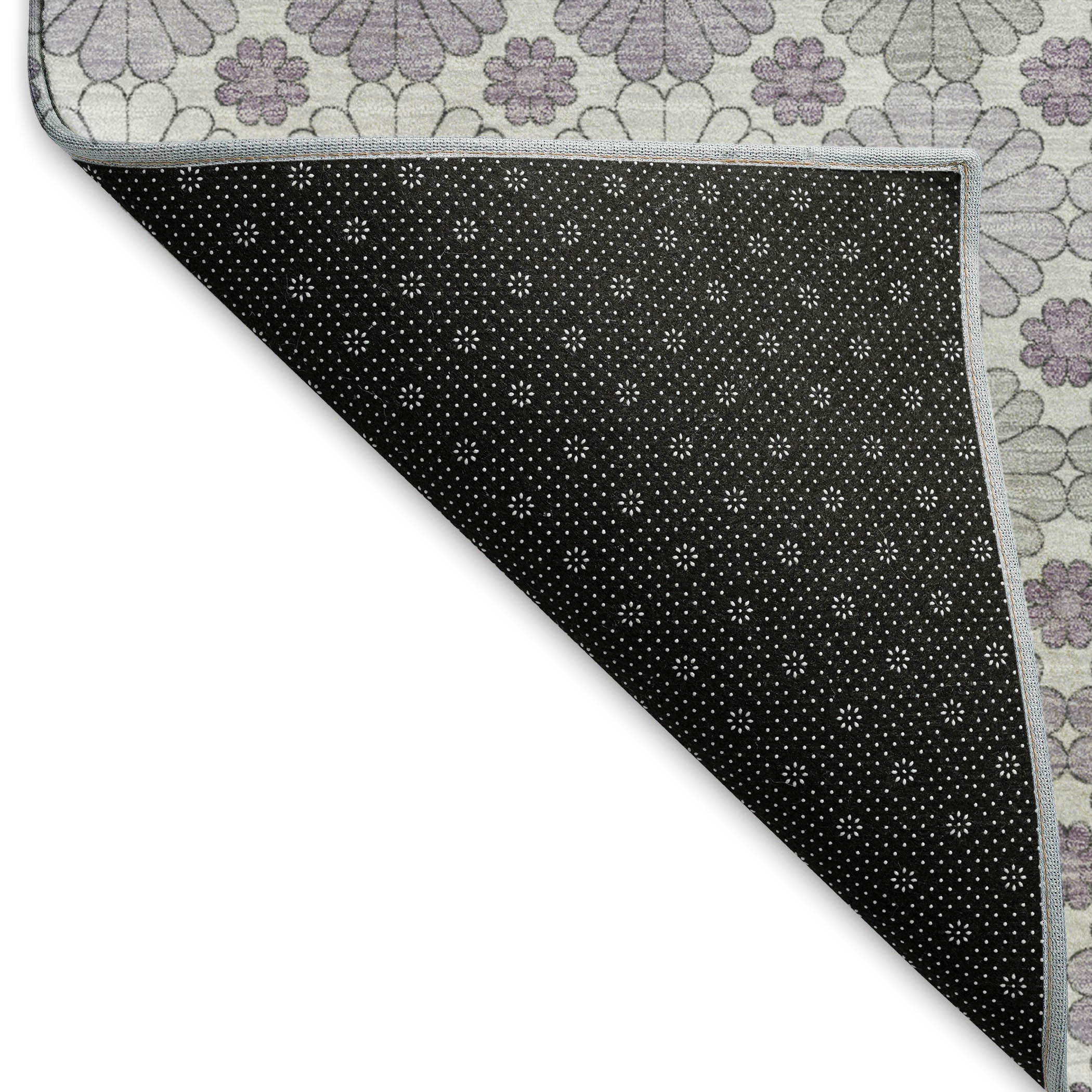 Baku Machine Washable Transitional Lavender Purple Rug 1'8" x 2'6" #shape_Rectangle