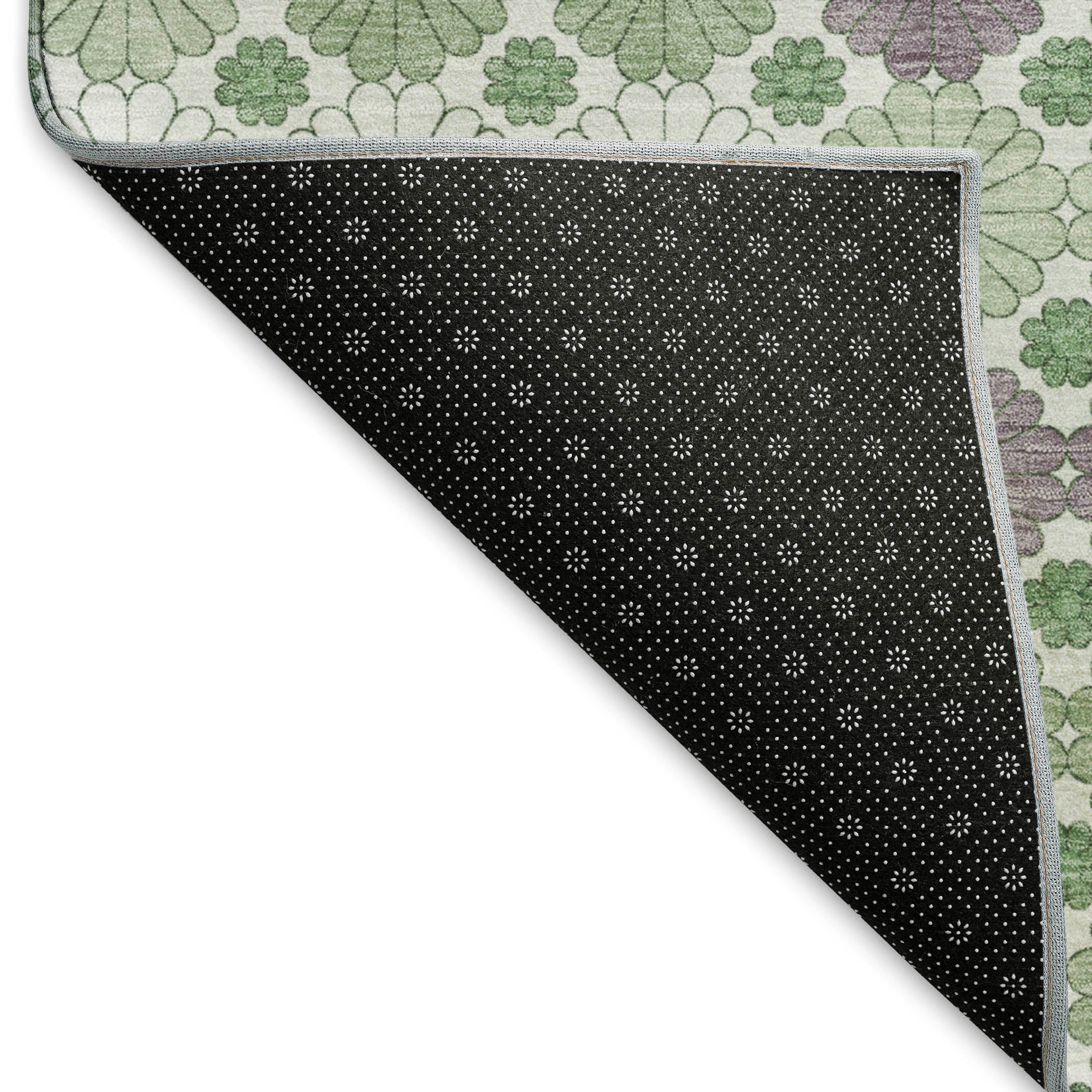 Baku Machine Washable Transitional Sage Green Rug 1'8" x 2'6" #shape_Rectangle