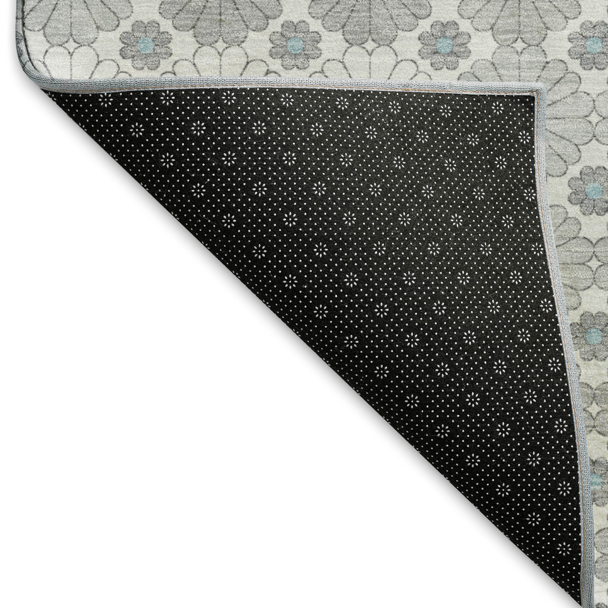 Baku Machine Washable Transitional Silver Gray Rug 1'8" x 2'6" #shape_Rectangle