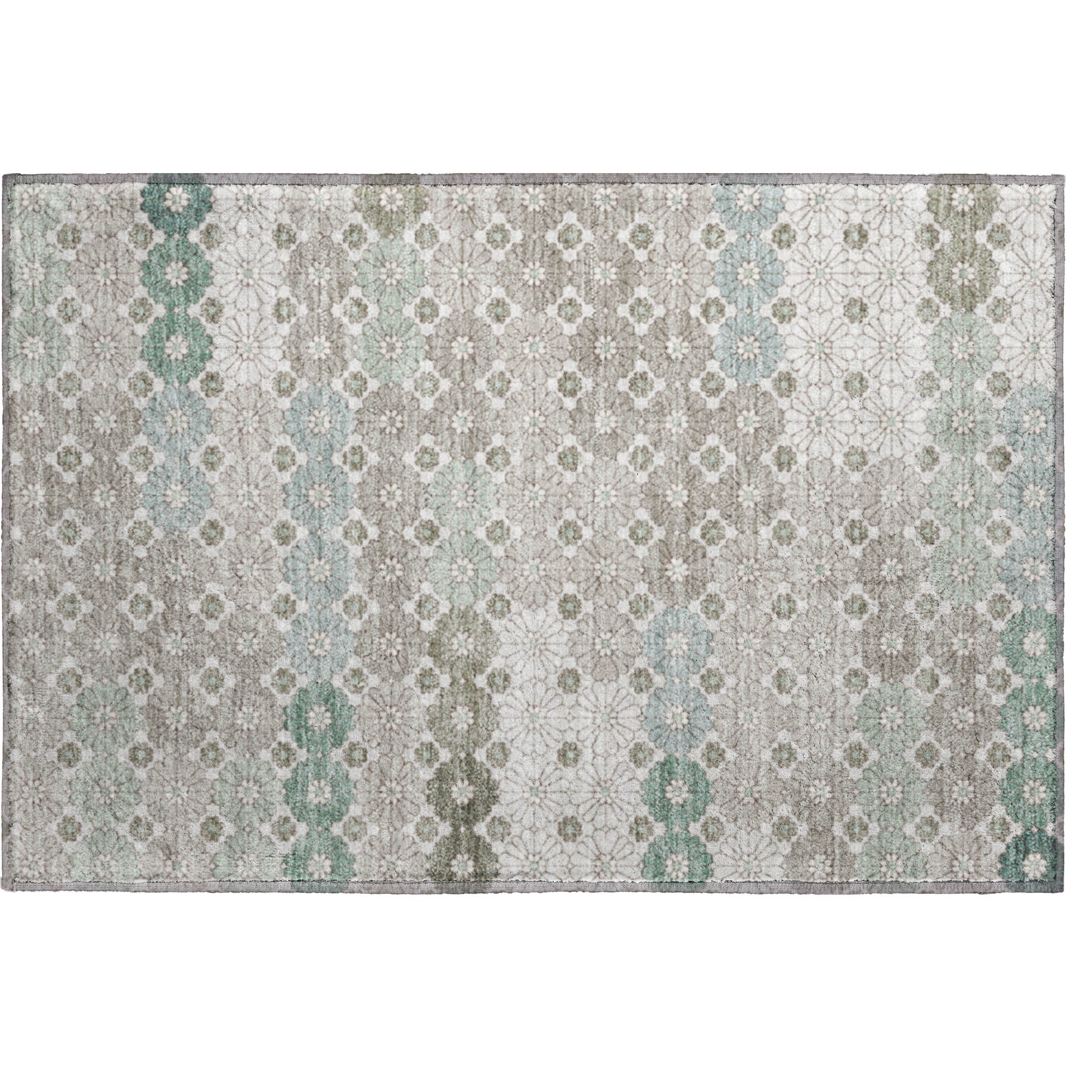 Baku Machine Washable Transitional Taupe Brown Rug 1'8" x 2'6" #shape_Rectangle