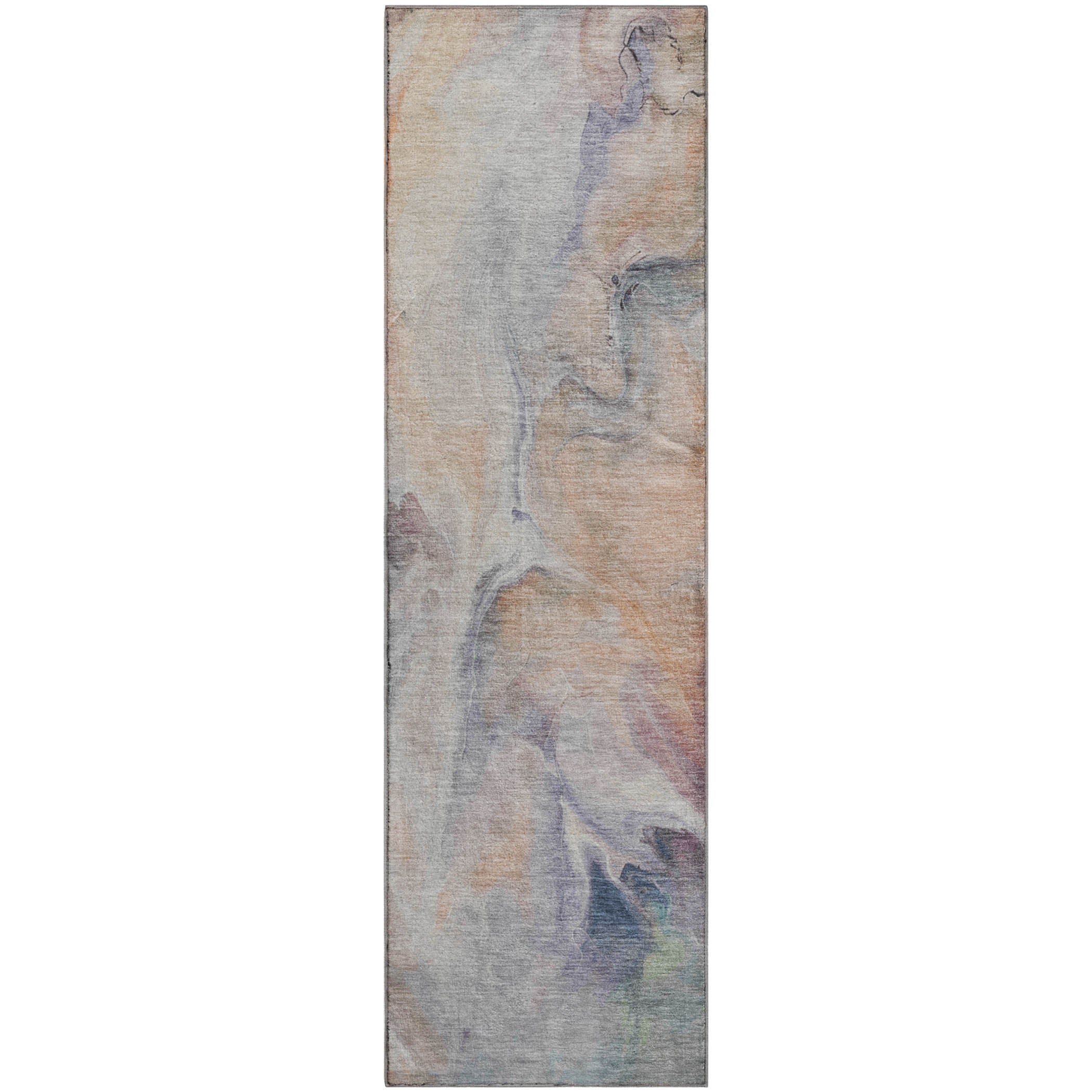 Oslo Machine Washable Transitional Linen Ivory Rug 2'3" x 7'6" #shape_Runner