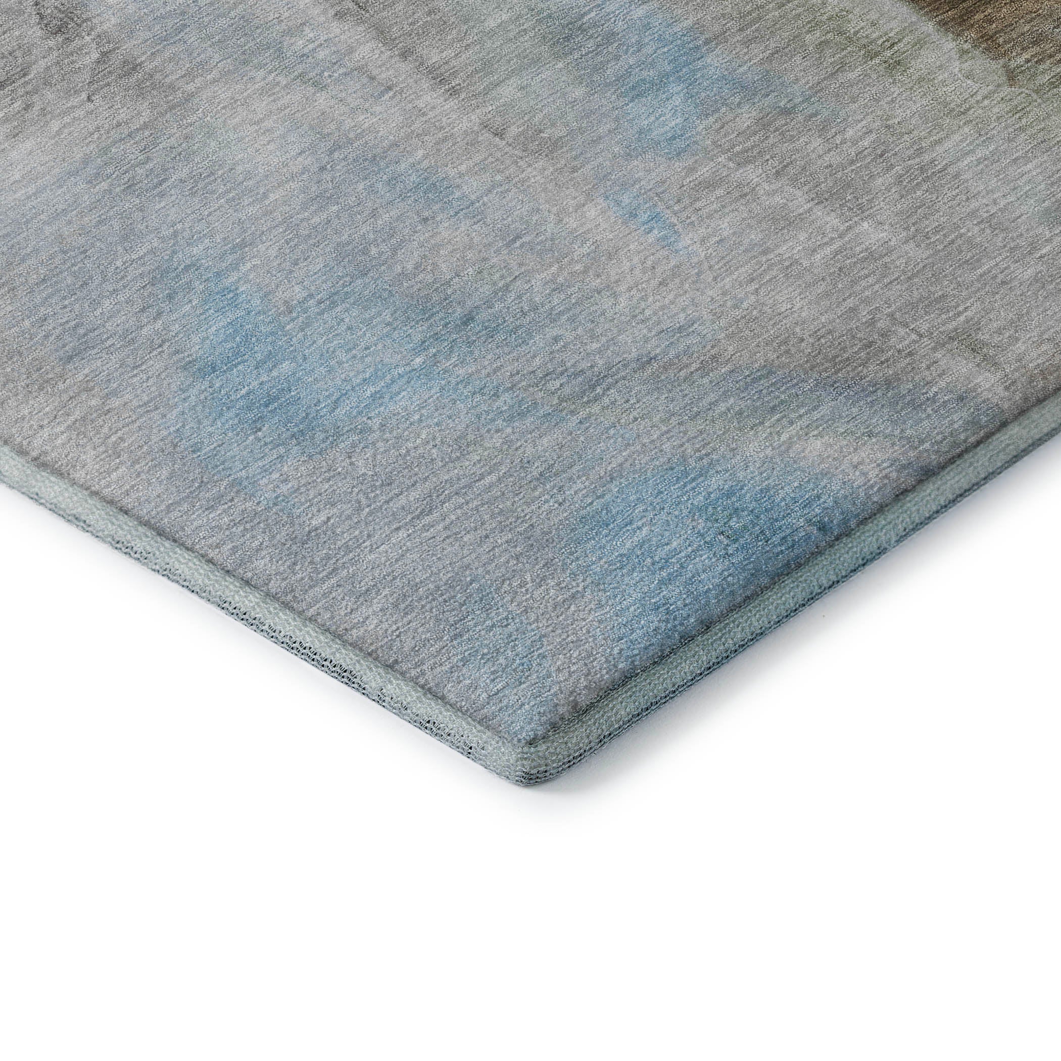 Oslo Machine Washable Transitional Sky Blue Rug 1'8" x 2'6" #shape_Rectangle