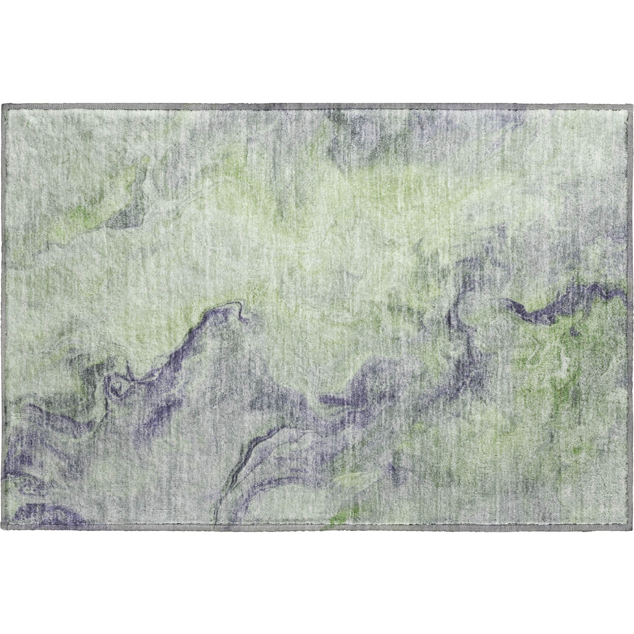 Lisbon Machine Washable Transitional Aloe Green Rug 1'8" x 2'6" #shape_Rectangle