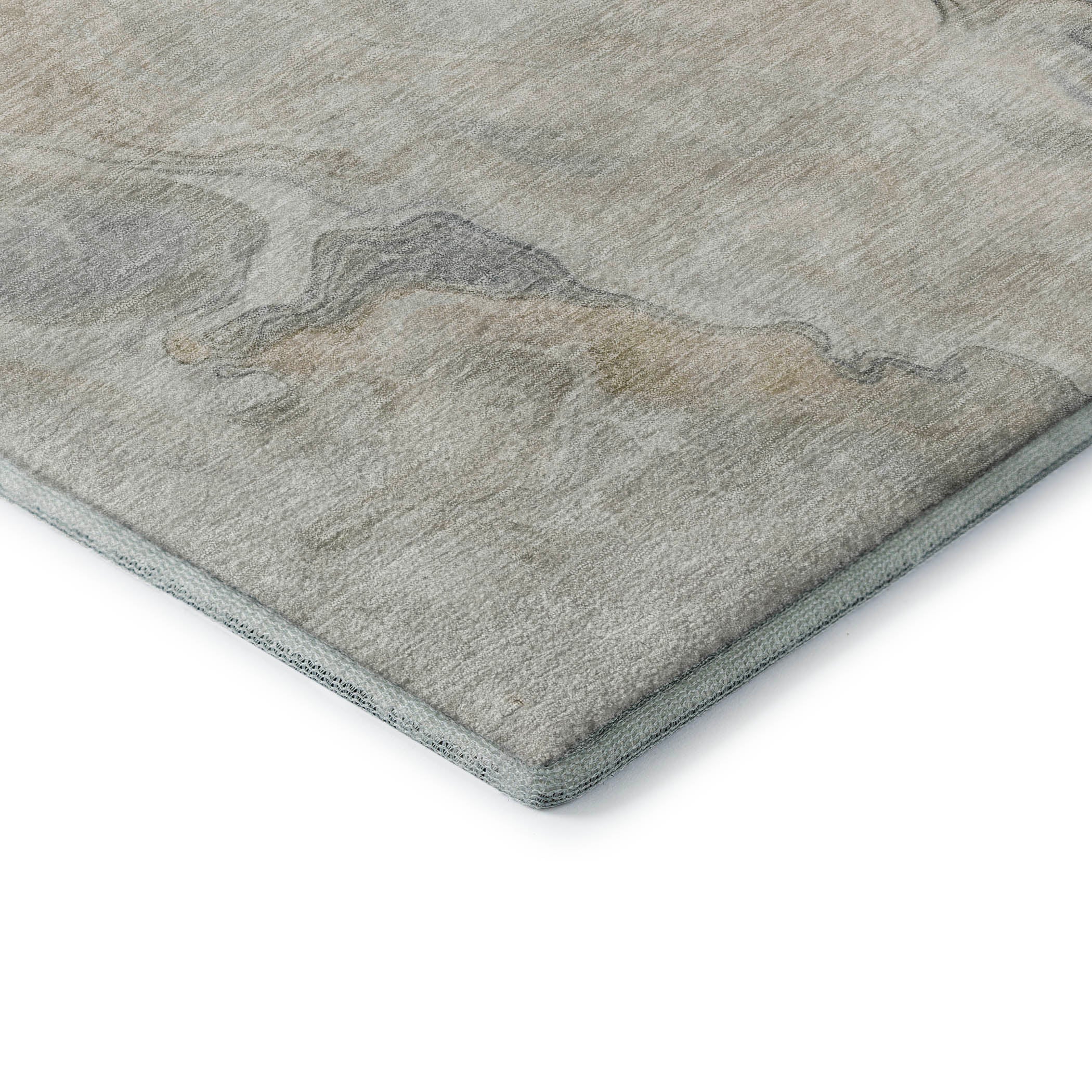 Lisbon Machine Washable Transitional Beige Brown Rug 1'8" x 2'6" #shape_Rectangle