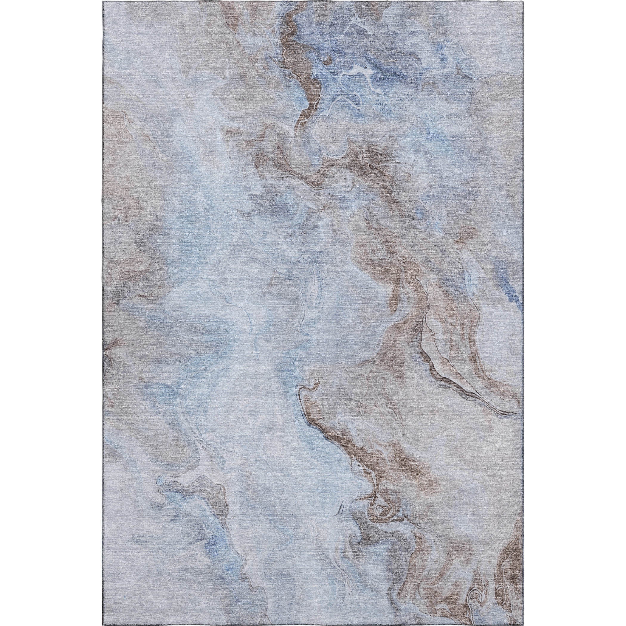 Lisbon Machine Washable Transitional Blue Rug 2'6" x 3'10" #shape_Rectangle