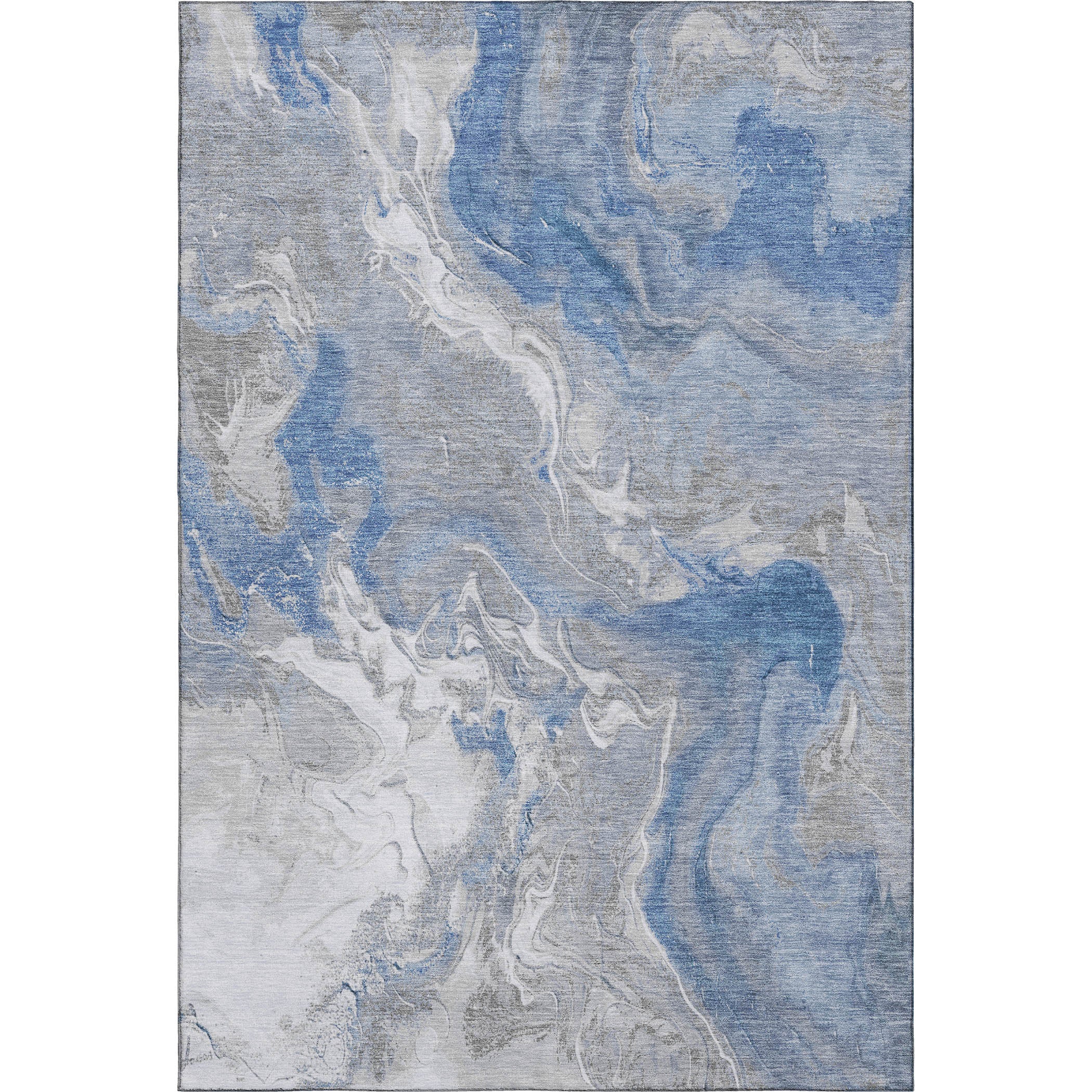 Sarajevo Machine Washable Transitional Blue Rug 2'6" x 3'10" #shape_Rectangle