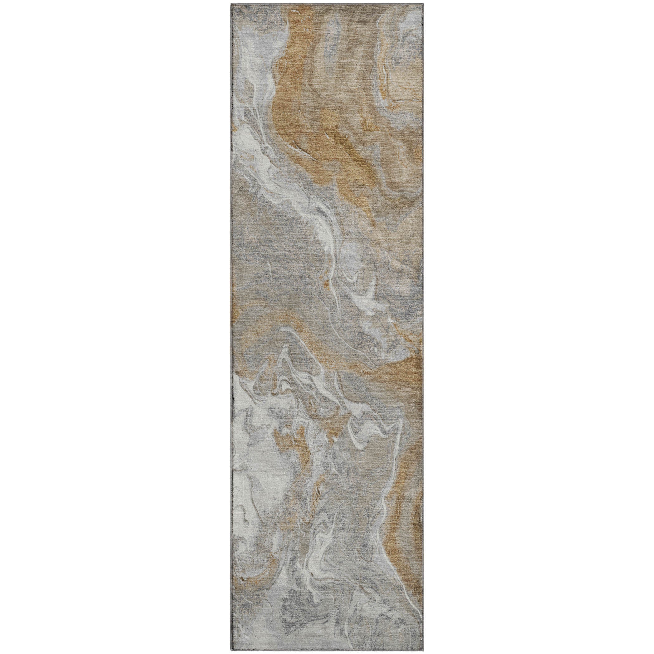 Sarajevo Machine Washable Transitional Graphite Gray Rug 2'3" x 7'6" #shape_Runner