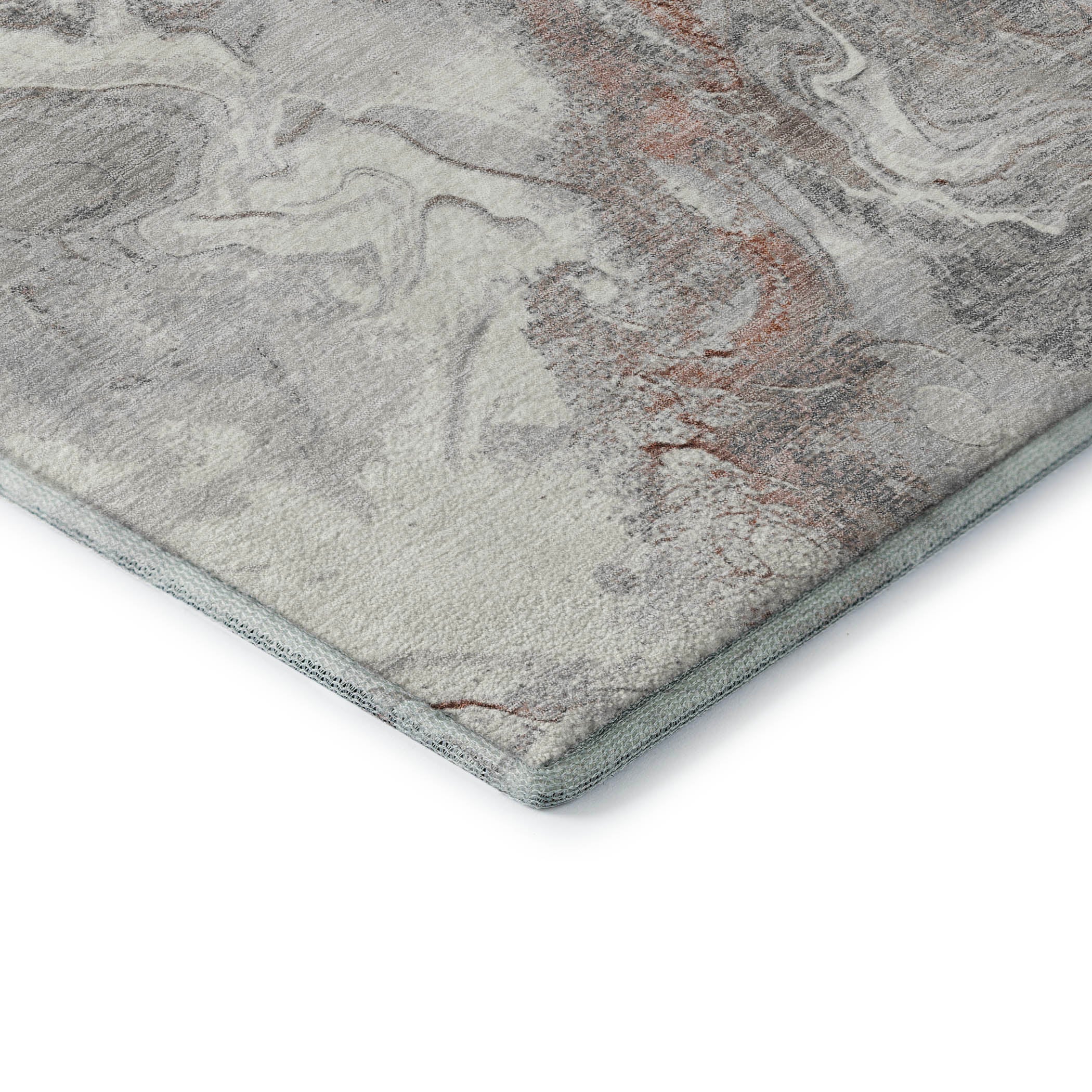 Sarajevo Machine Washable Transitional Salmon Orange Rug 1'8" x 2'6" #shape_Rectangle
