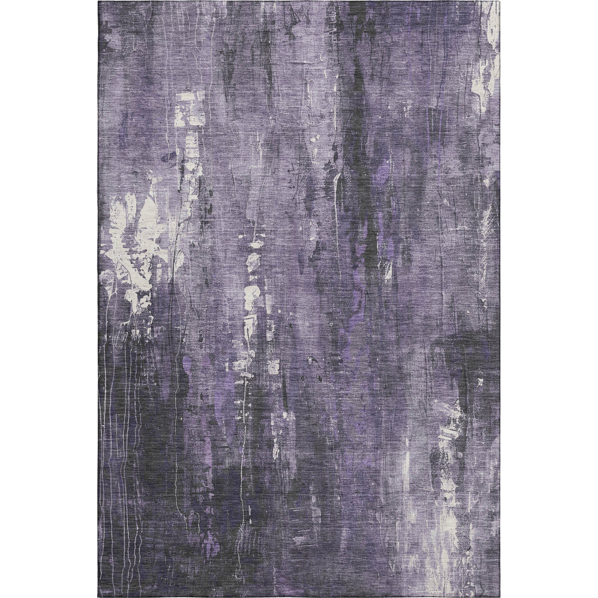 Mdina Machine Washable Transitional Purple Rug 2'6" x 3'10" #shape_Rectangle