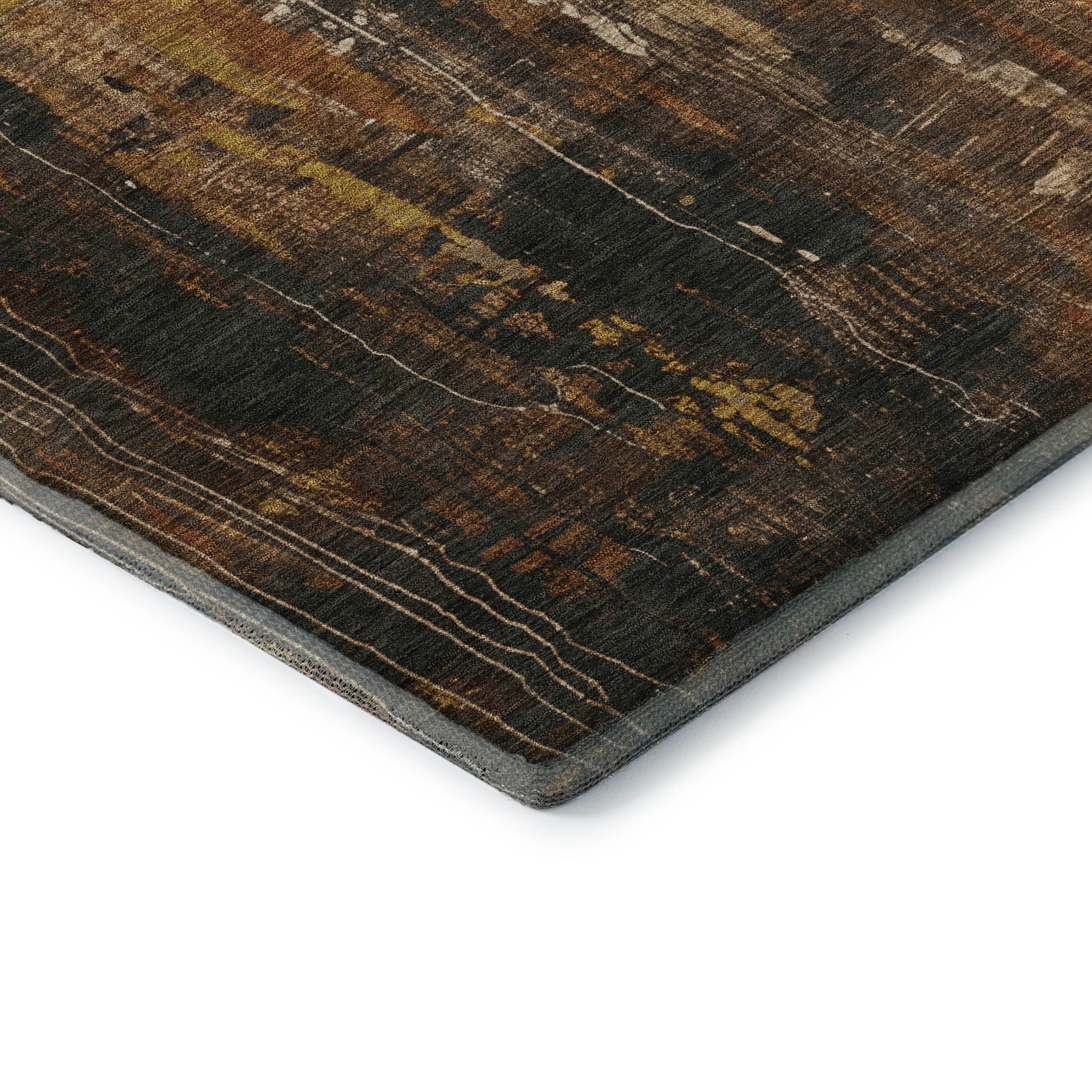 Mdina Machine Washable Transitional Taupe Brown Rug 1'8" x 2'6" #shape_Rectangle
