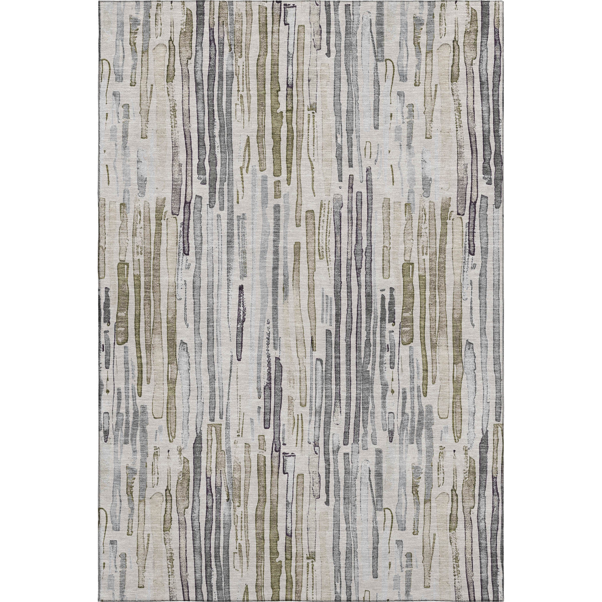 Prague Machine Washable Transitional Beige Brown Rug 2'6" x 3'10" #shape_Rectangle