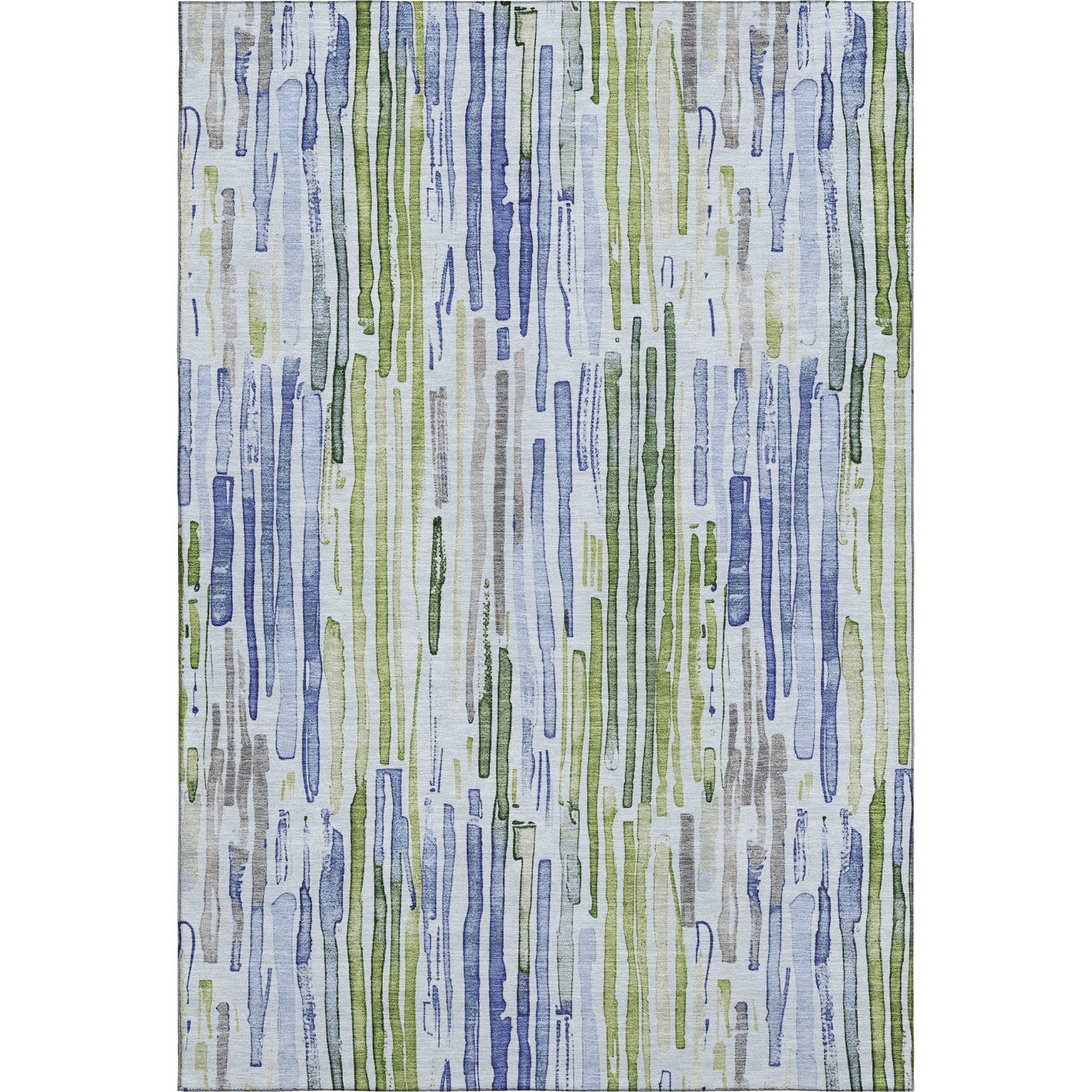 Prague Machine Washable Transitional Sky Blue Rug 2'6" x 3'10" #shape_Rectangle