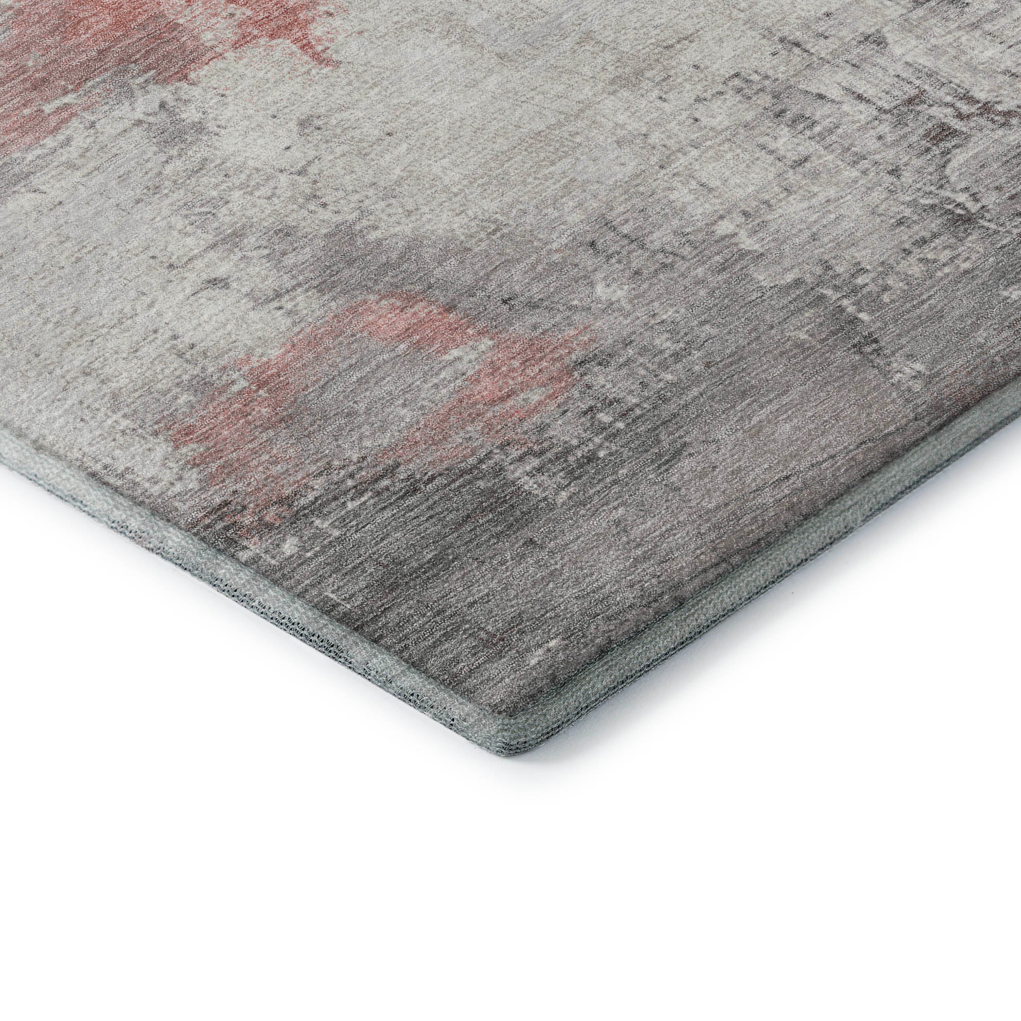 Bern Machine Washable Transitional Coral Orange Rug 1'8" x 2'6" #shape_Rectangle