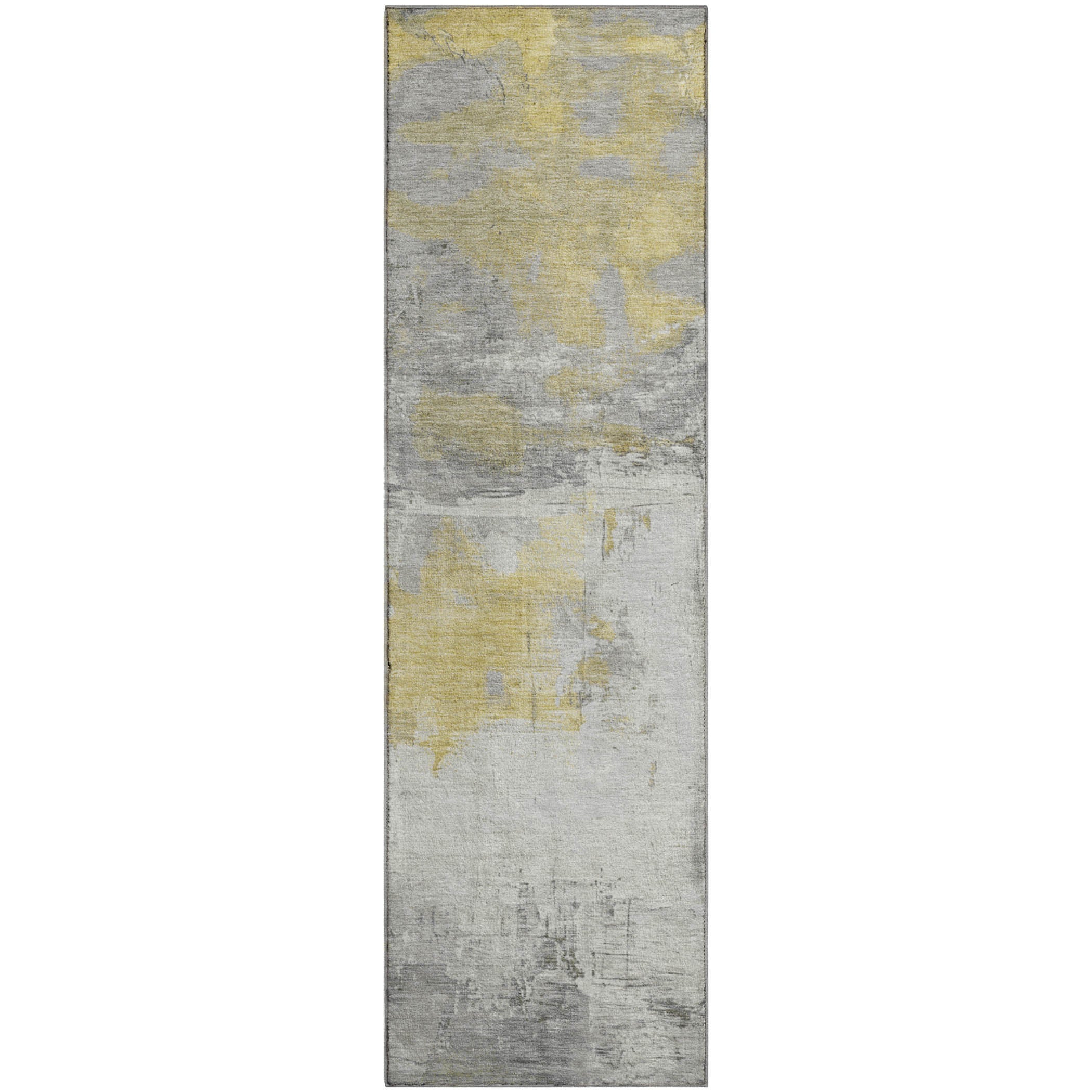 Bern Machine Washable Transitional Gold Rug 2'3" x 7'6" #shape_Runner