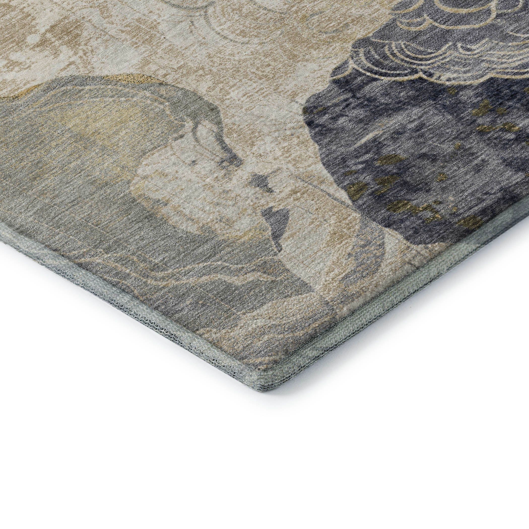 Baku Machine Washable Transitional Ivory Rug 1'8" x 2'6" #shape_Rectangle