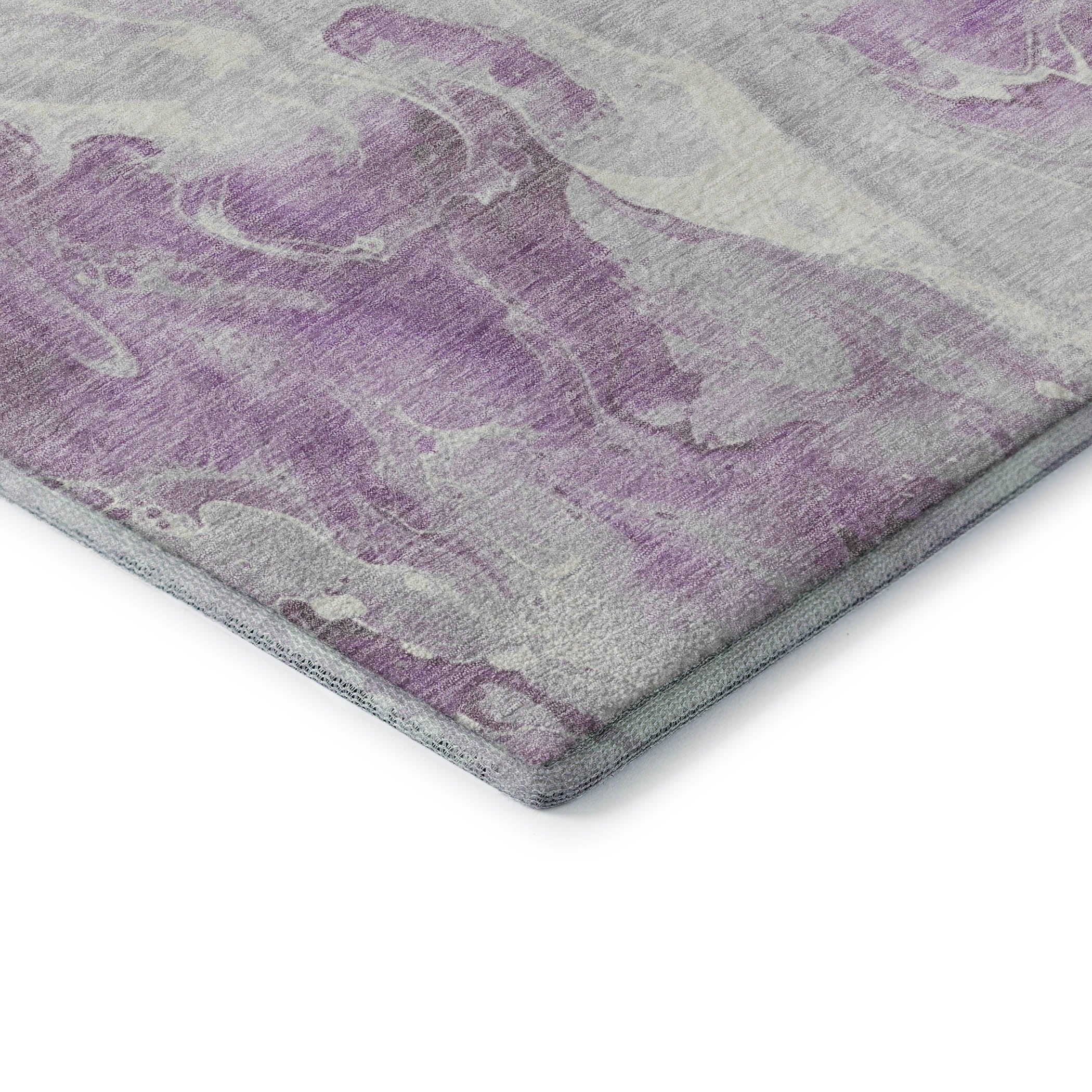 Chiang Mai Machine Washable Transitional Lavender Purple Rug 1'8" x 2'6" #shape_Rectangle