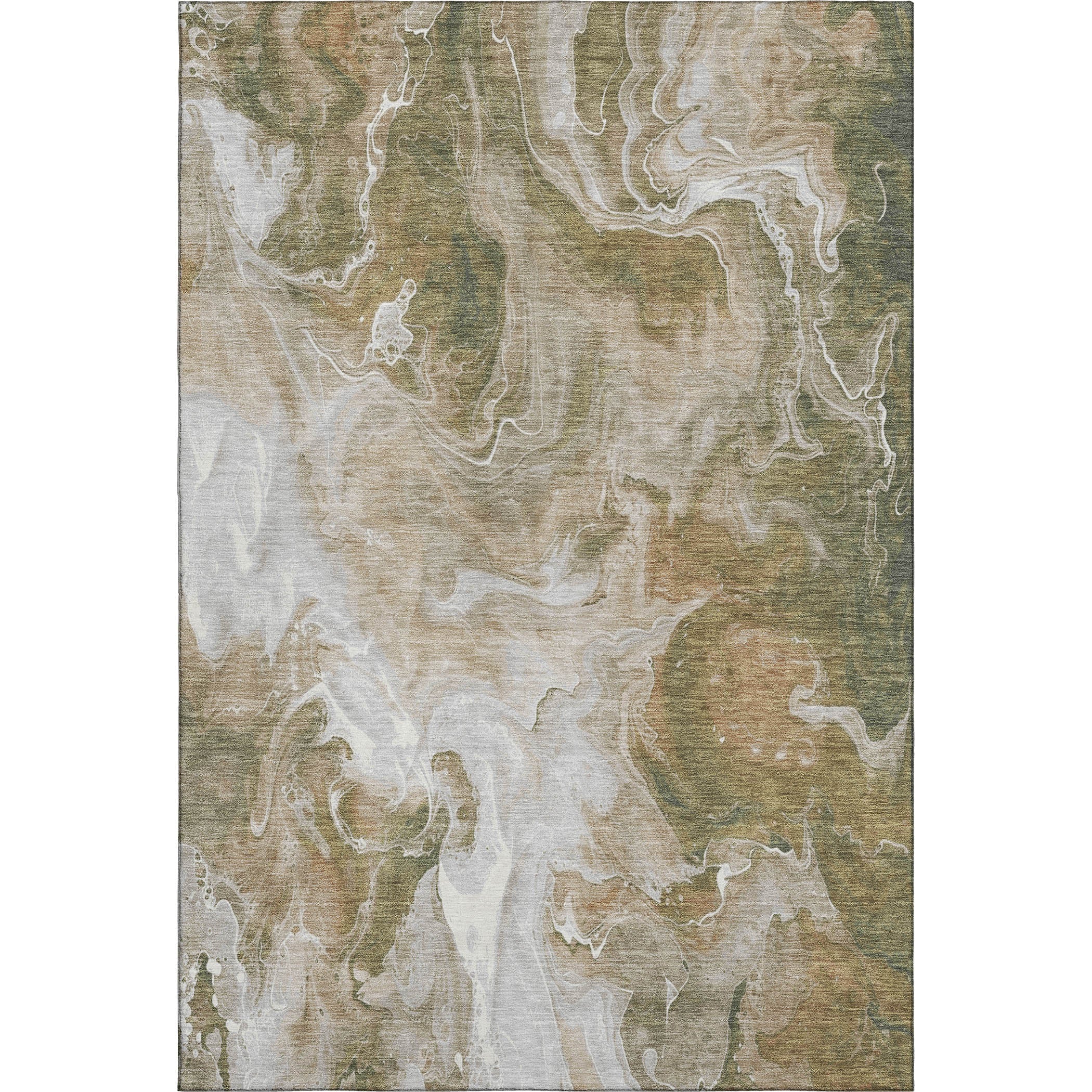 Chiang Mai Machine Washable Transitional Mocha Brown Rug 2'6" x 3'10" #shape_Rectangle