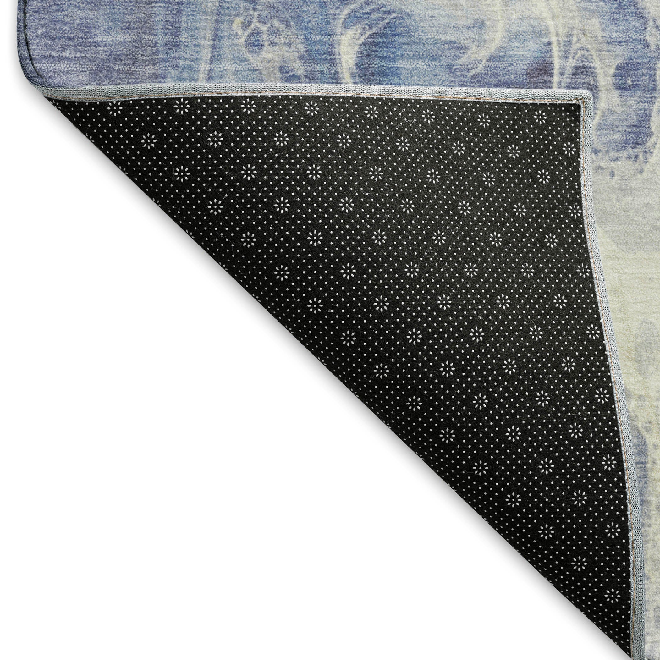 Chiang Mai Machine Washable Transitional Navy Blue Rug 1'8" x 2'6" #shape_Rectangle