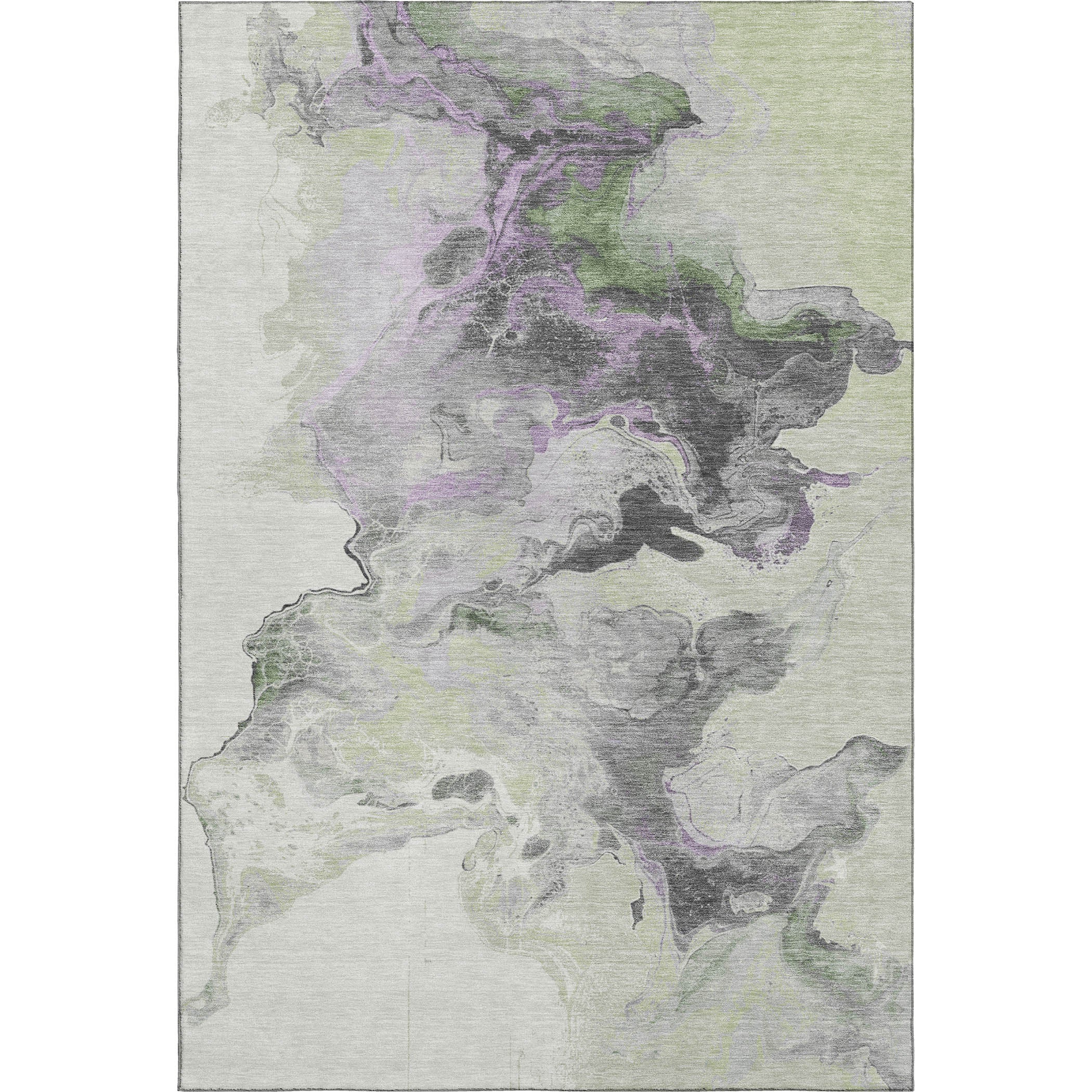 Split Machine Washable Transitional Aloe Green Rug 2'6" x 3'10" #shape_Rectangle