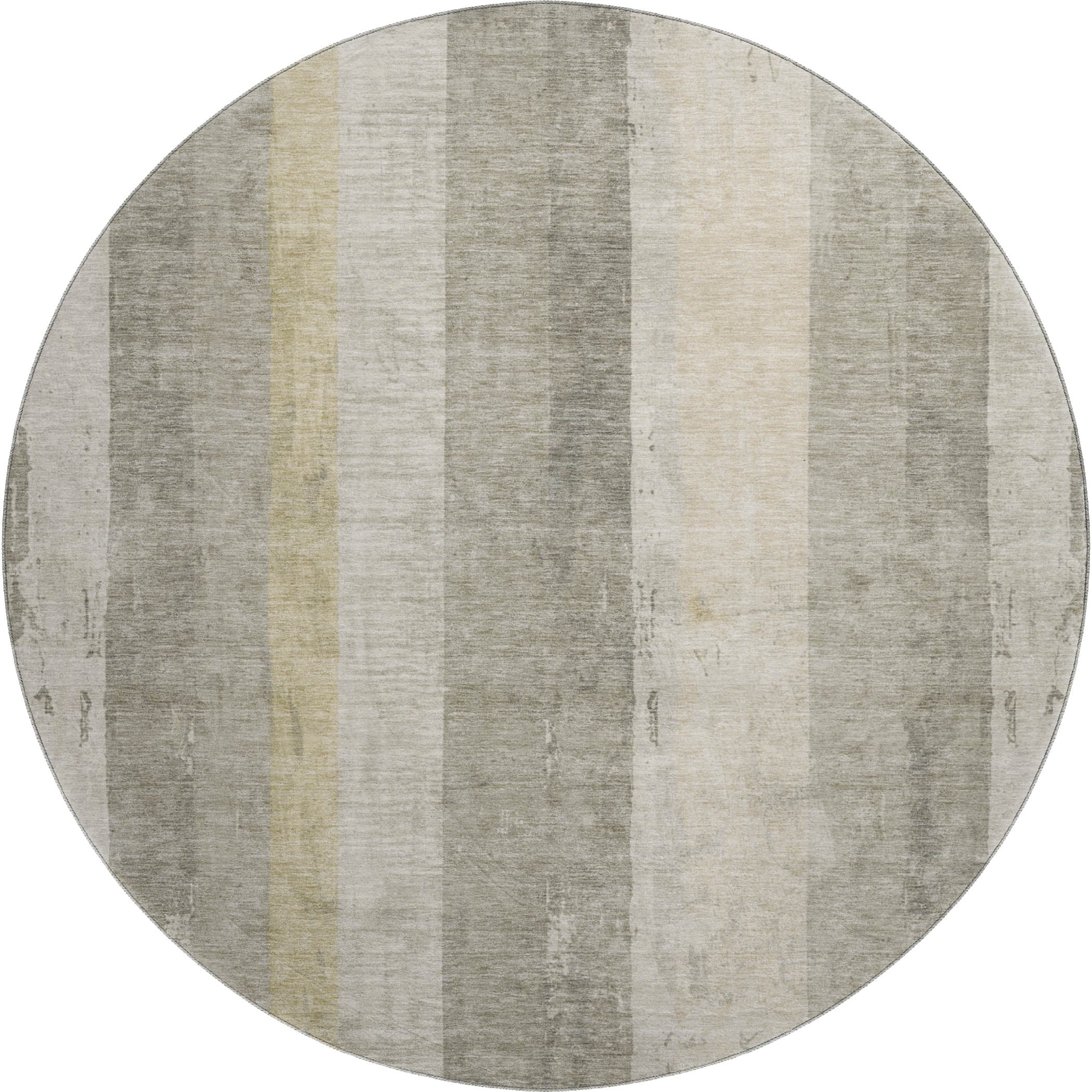 Antigua Machine Washable Transitional Taupe Brown Rug 8' x 8' #shape_Round