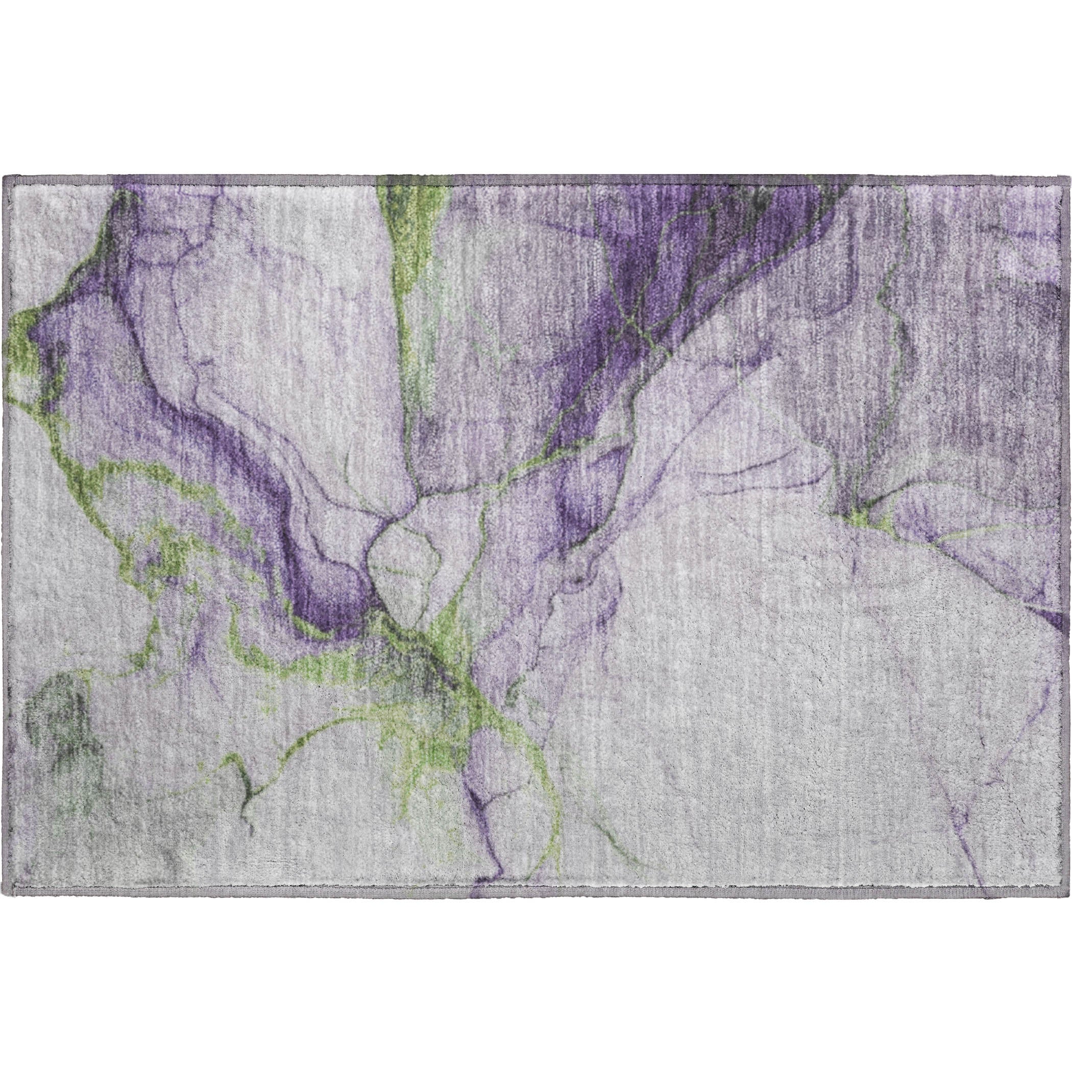Bruges Machine Washable Transitional Purple Rug 1'8" x 2'6" #shape_Rectangle