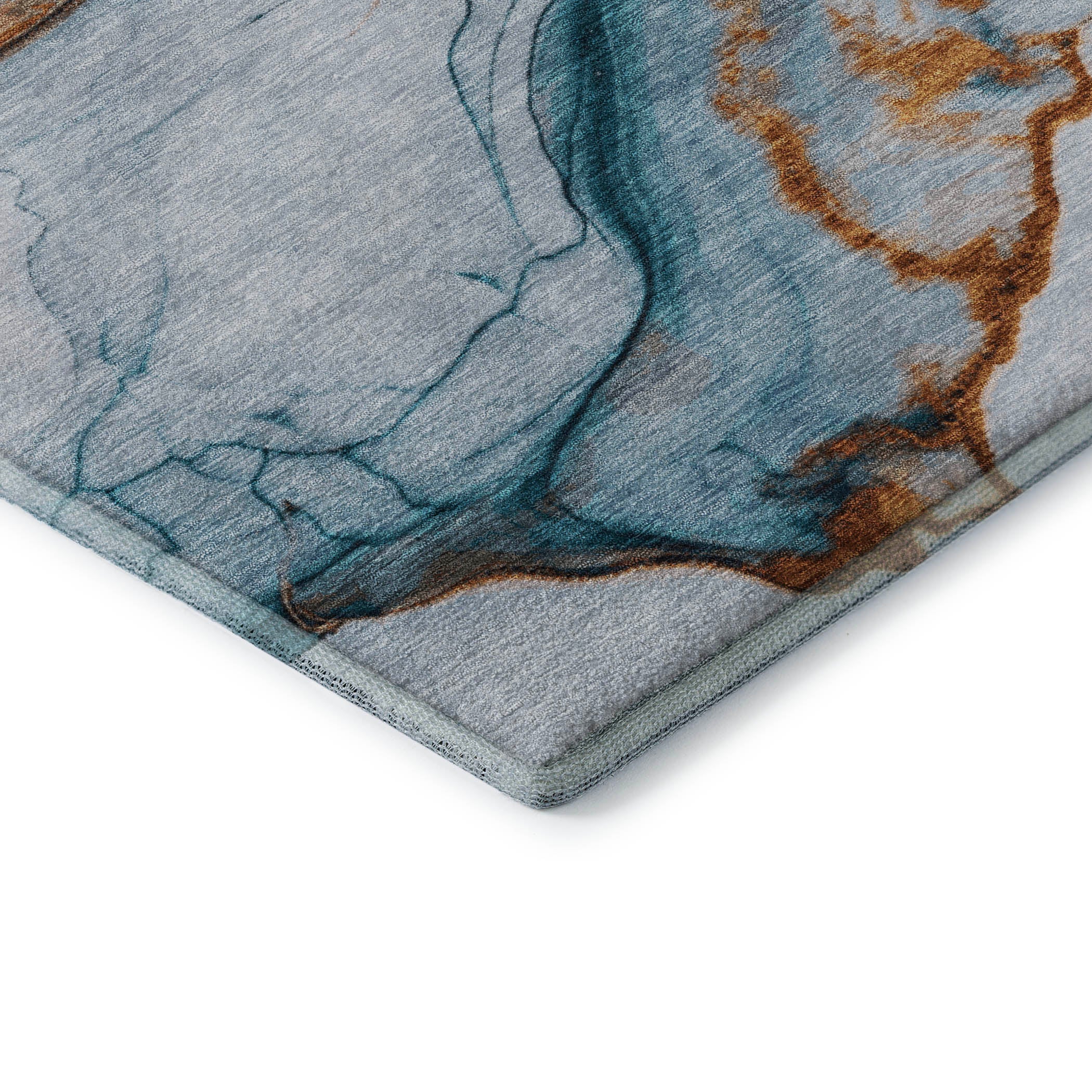 Bruges Machine Washable Transitional Sky Blue Rug 1'8" x 2'6" #shape_Rectangle