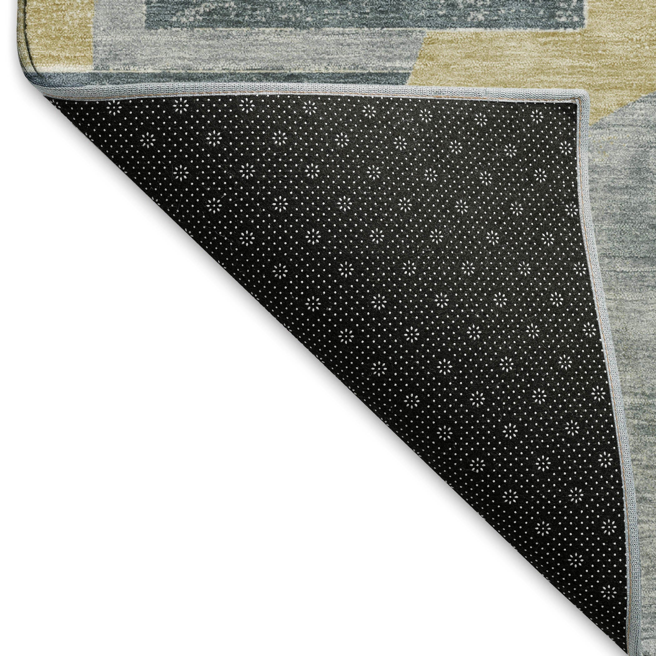 Queenstown Machine Washable Transitional Gray Rug 1'8" x 2'6" #shape_Rectangle